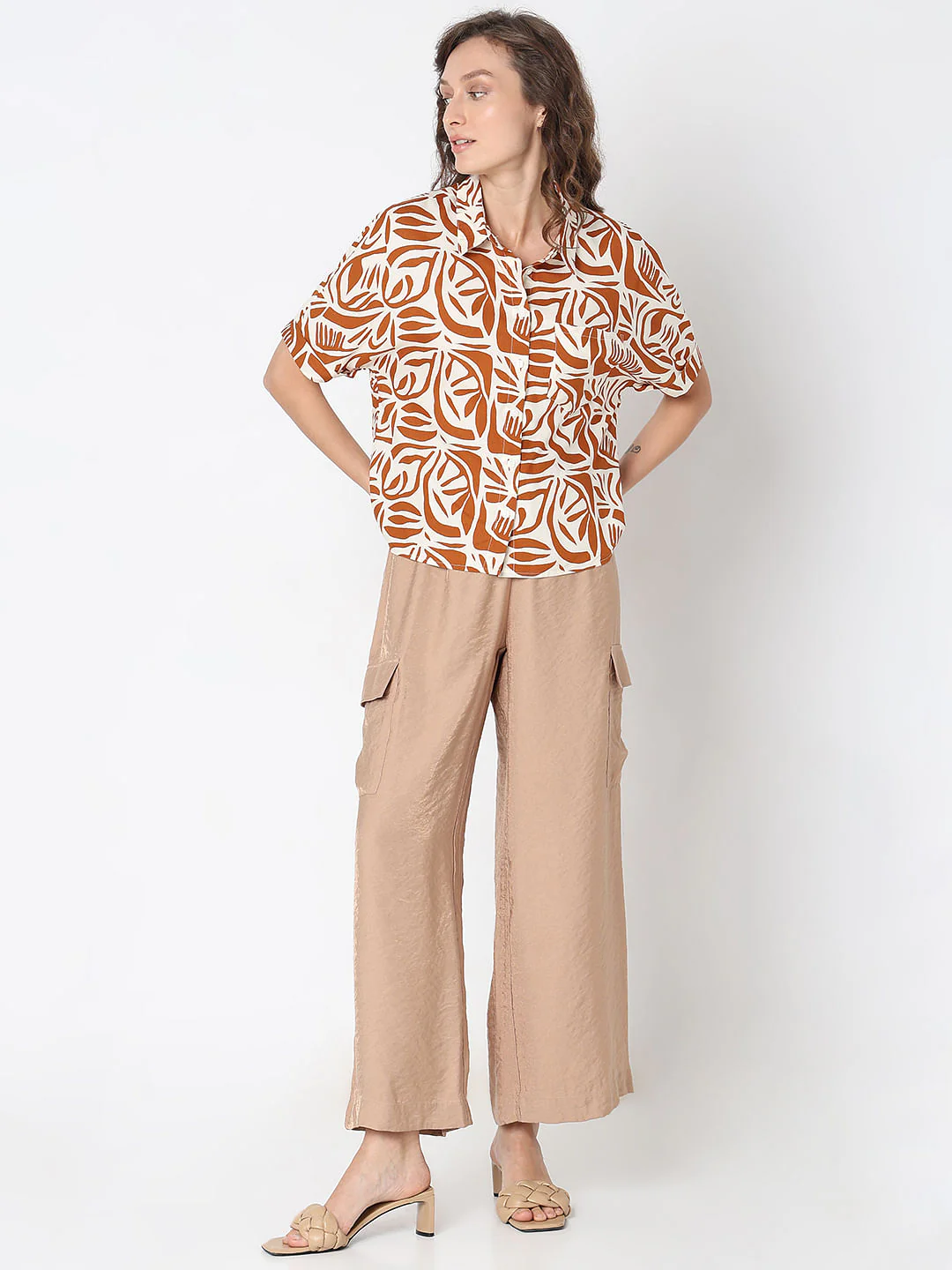 Beige Printed Shirt - Image 5
