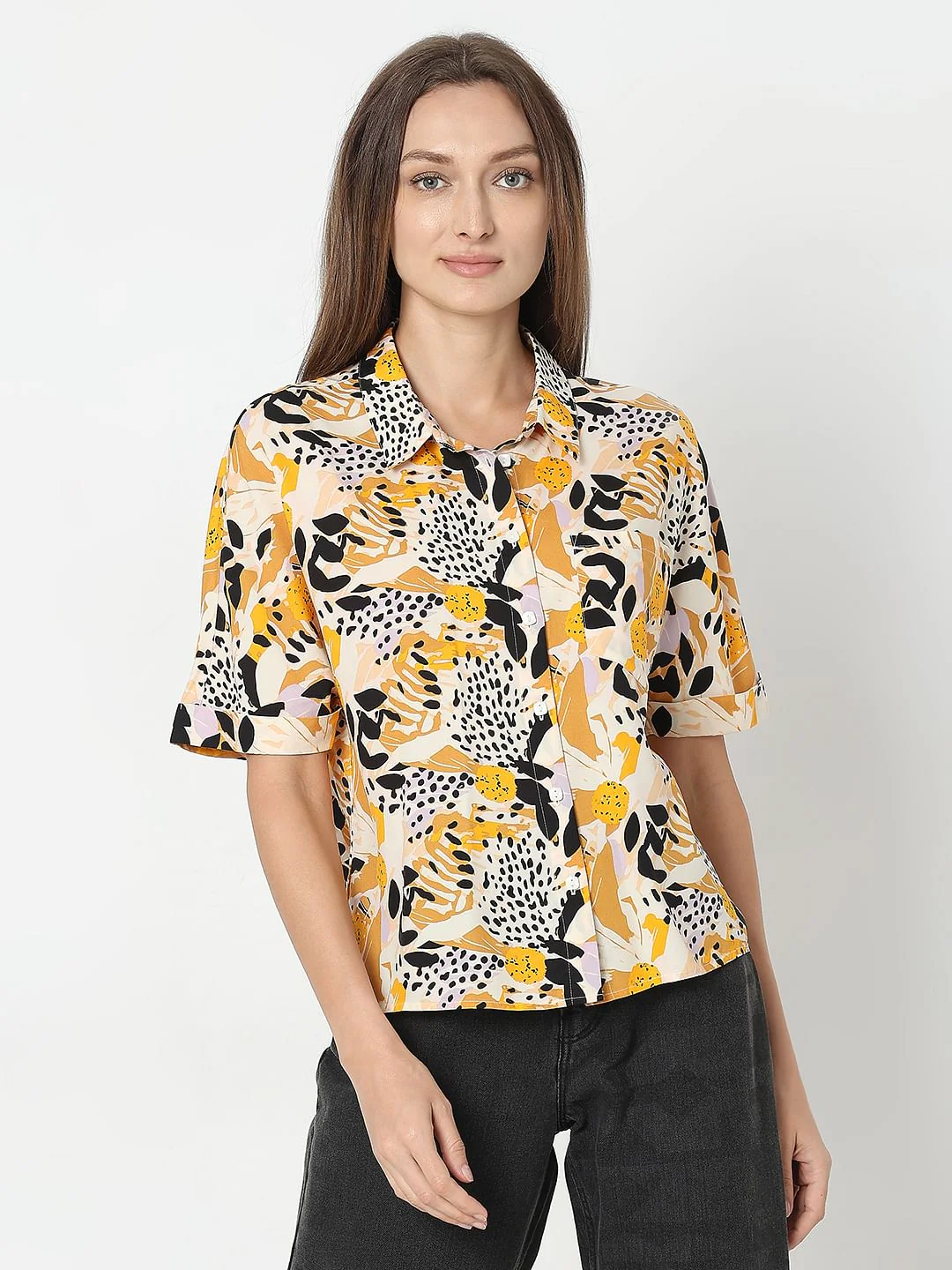 Black Printed Shirt - Image 2