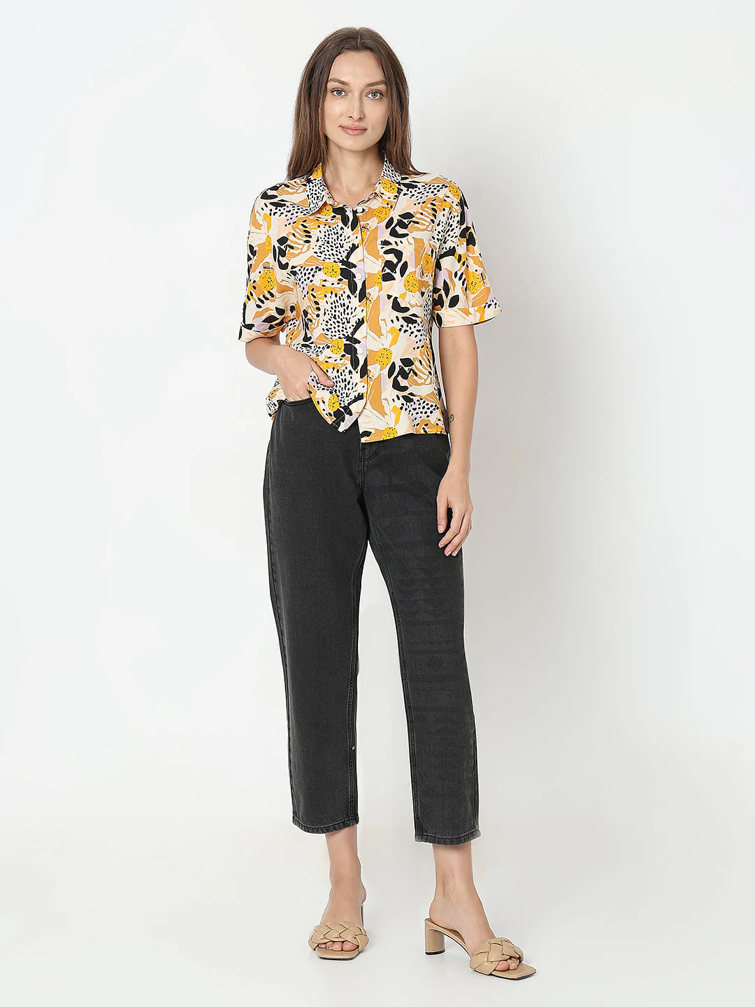 Black Printed Shirt - Image 5
