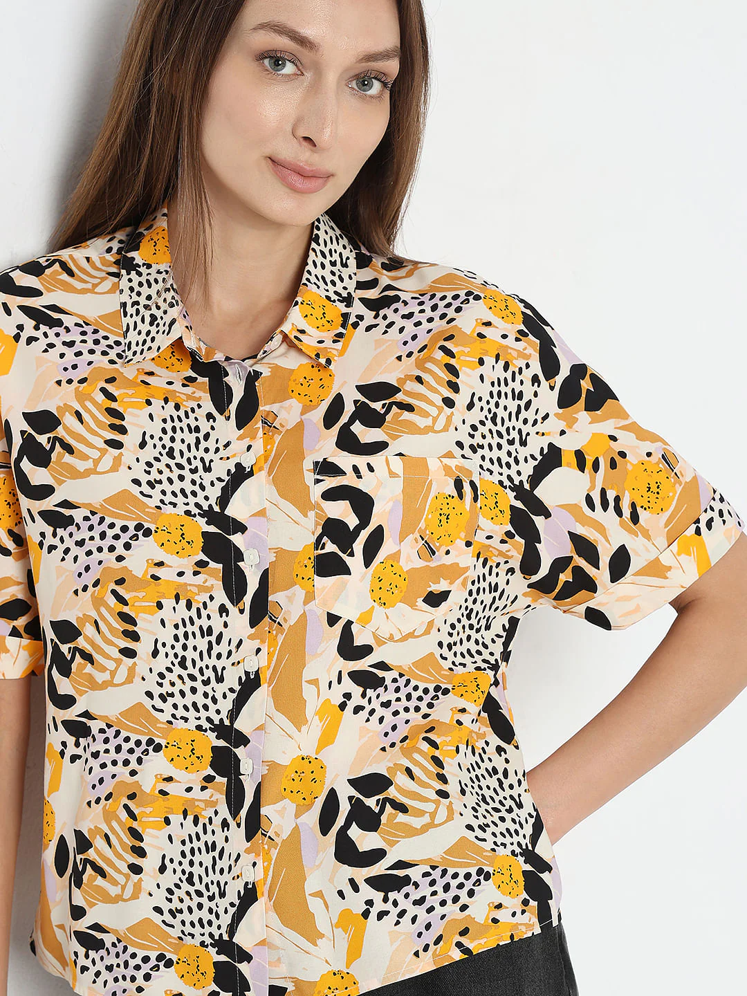 Black Printed Shirt - Image 6