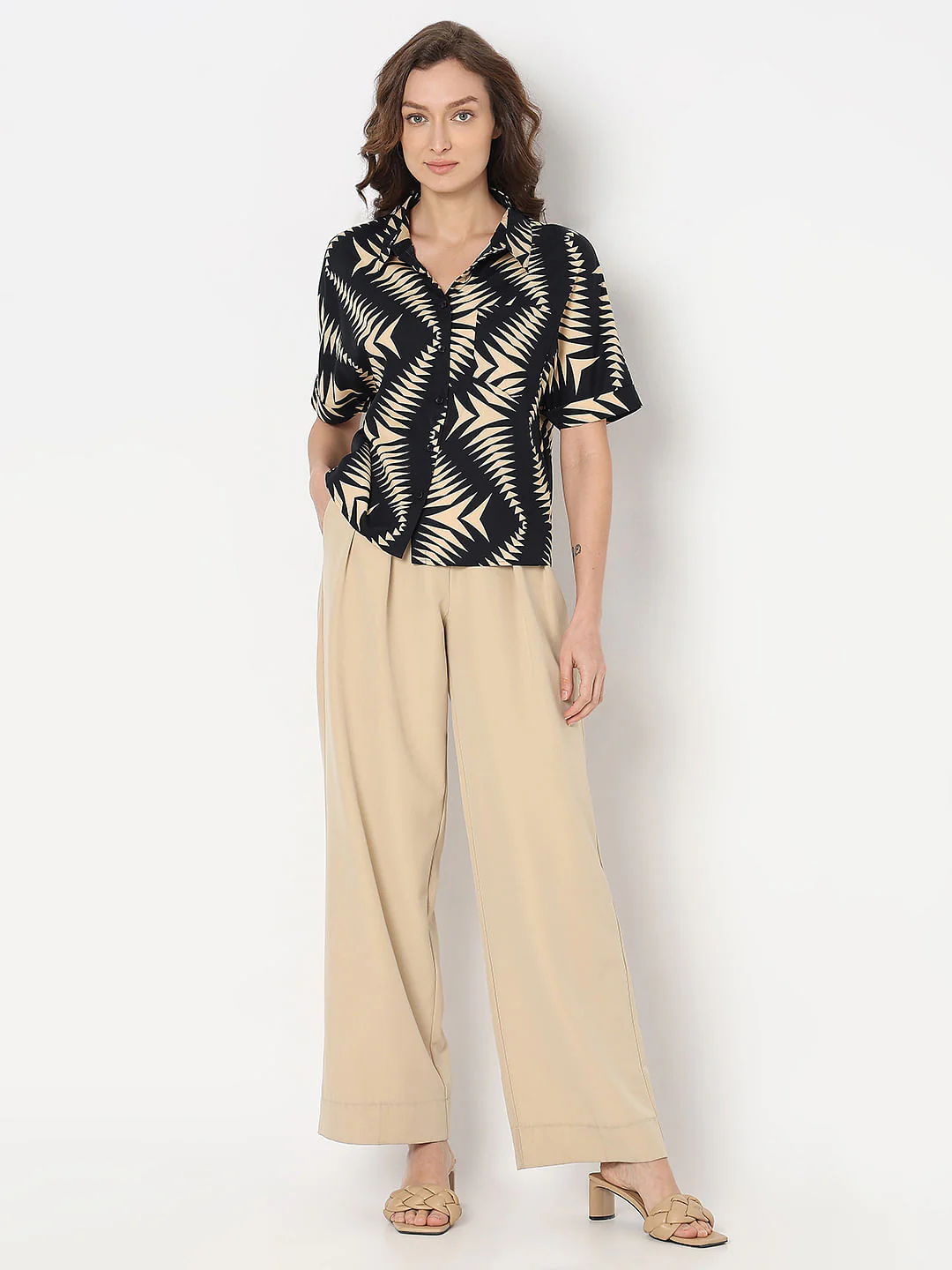 Black Abstract Print Shirt - Image 5