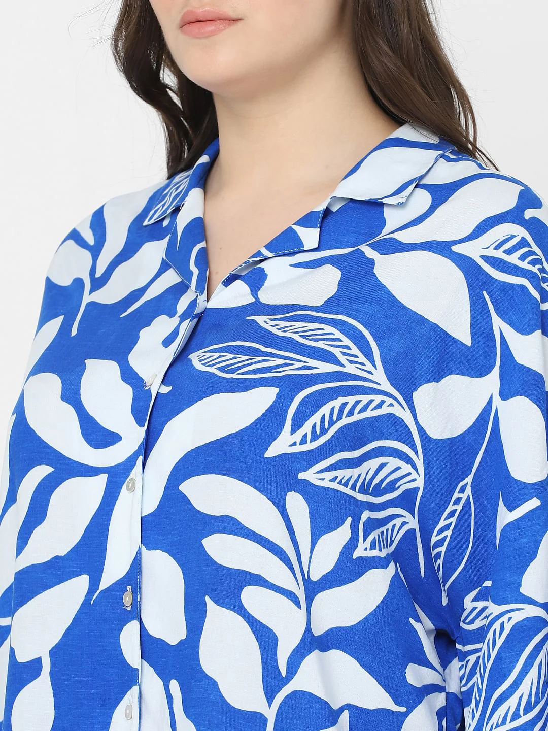 Curve Blue Abstract Print Shirt - Image 6