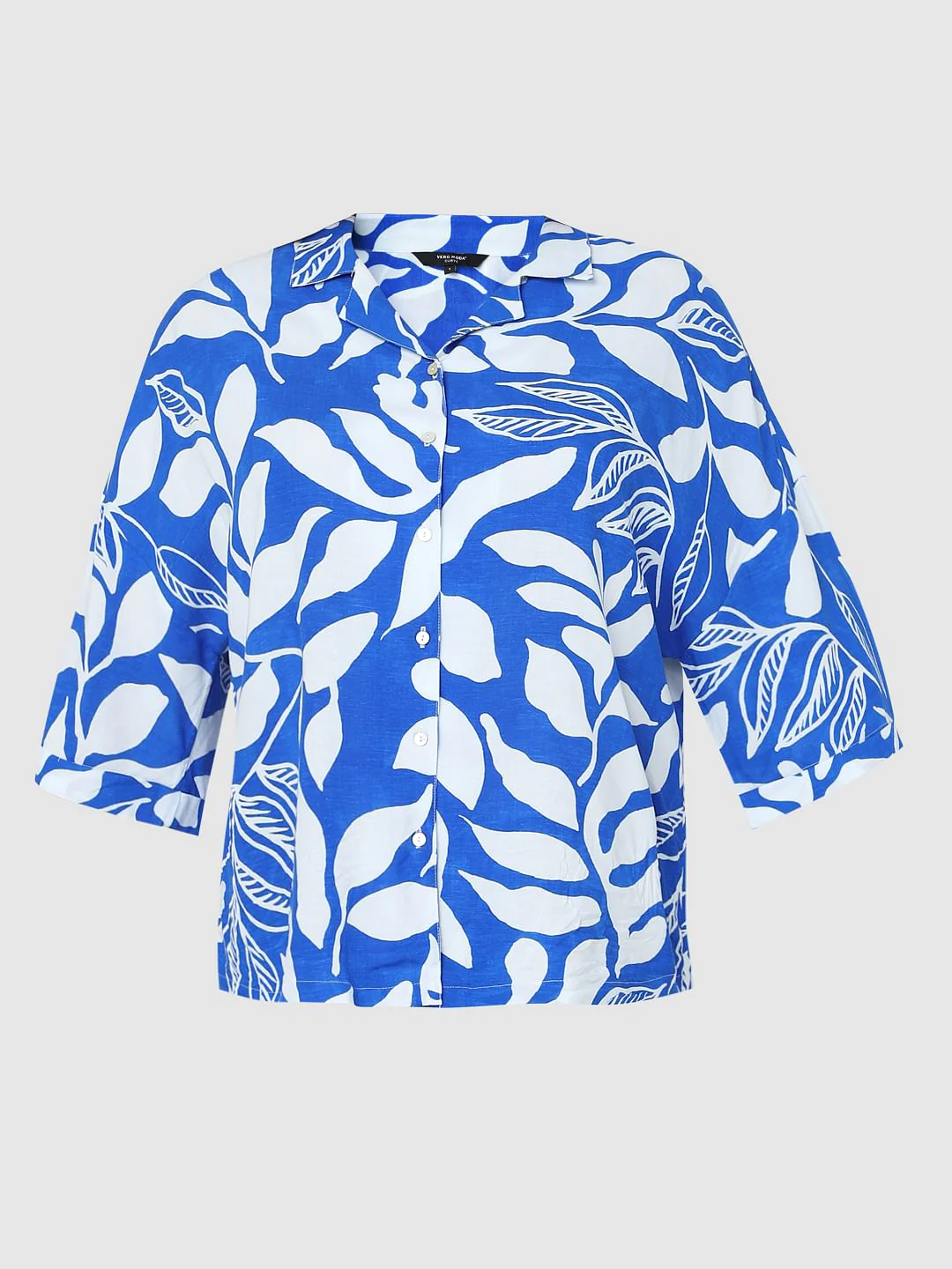 Curve Blue Abstract Print Shirt - Image 7