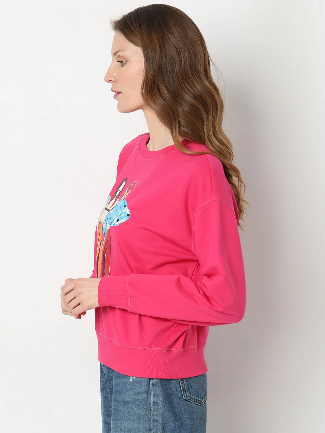 Pink Printed Sweatshirt - Image 3