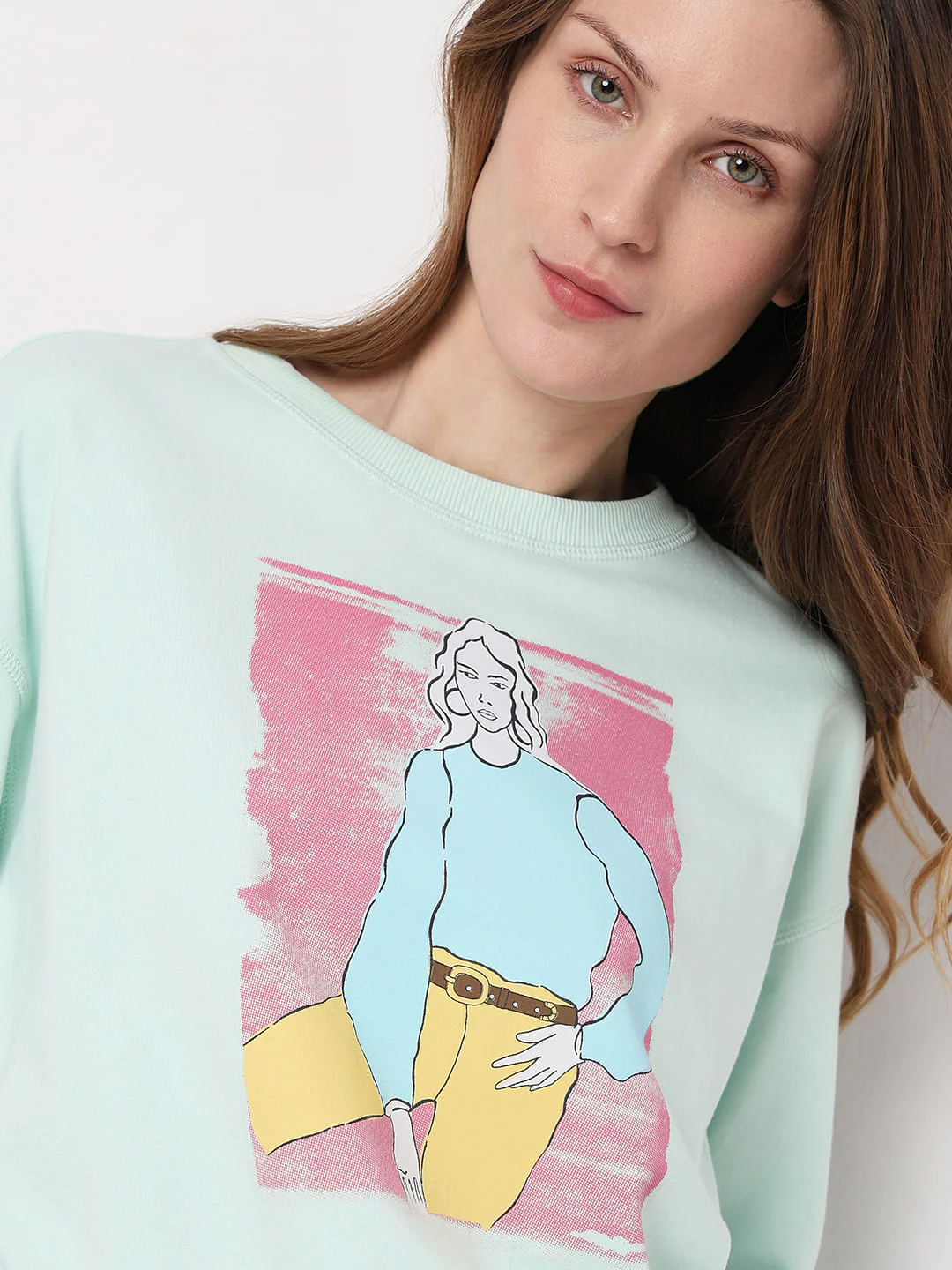 Blue Printed Sweatshirt - Image 6