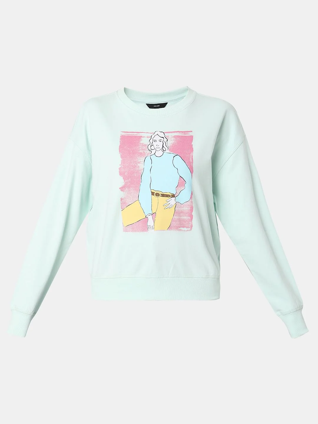 Blue Printed Sweatshirt - Image 7
