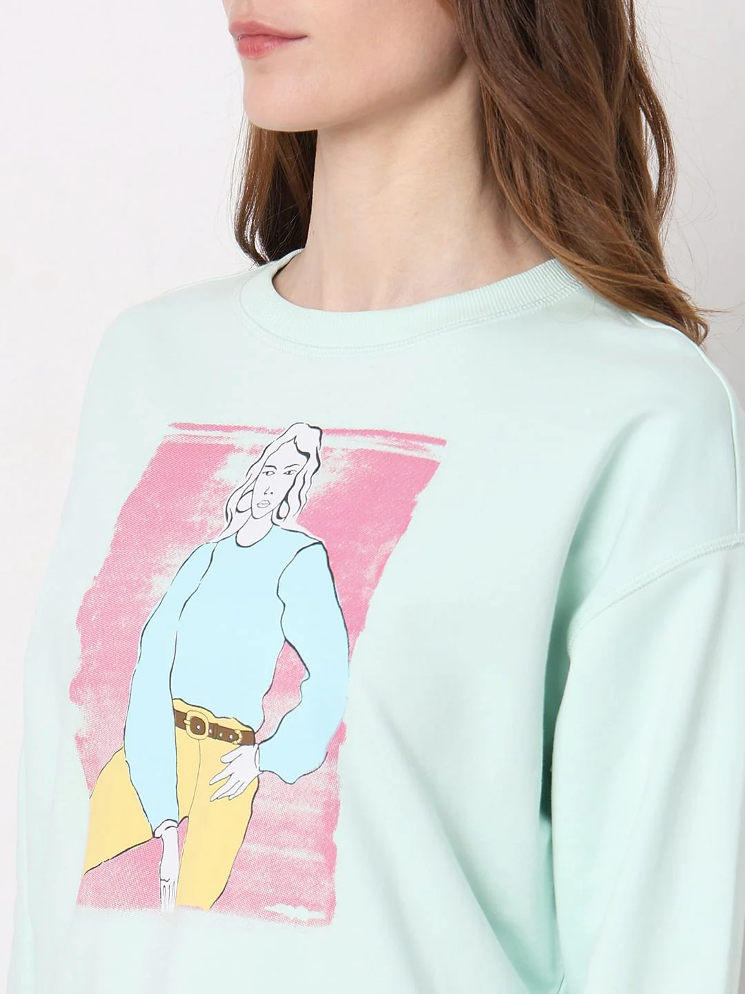 Blue Printed Sweatshirt - Image 8