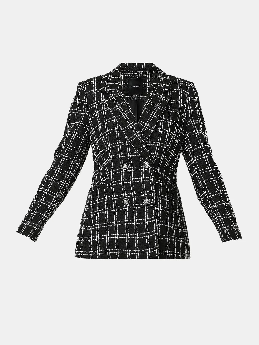 Black Tweed Tailored Blazer - Image 7