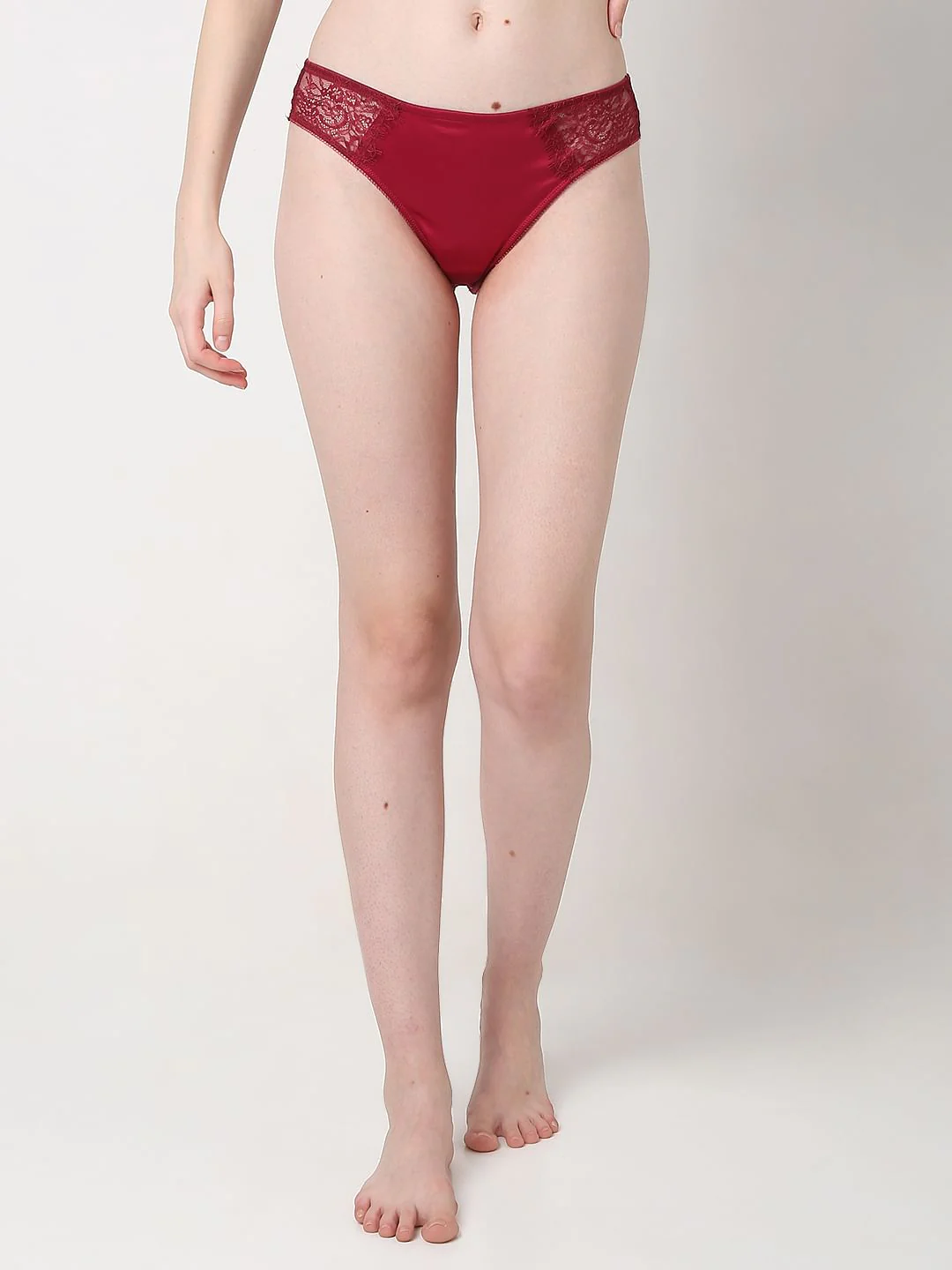 Intimates Dark Red Lace Mini Briefs - Image 2