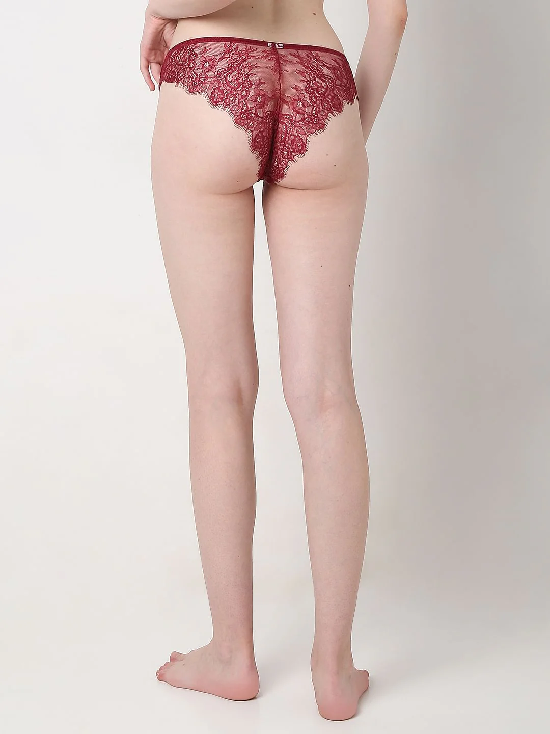 Intimates Dark Red Lace Mini Briefs - Image 4