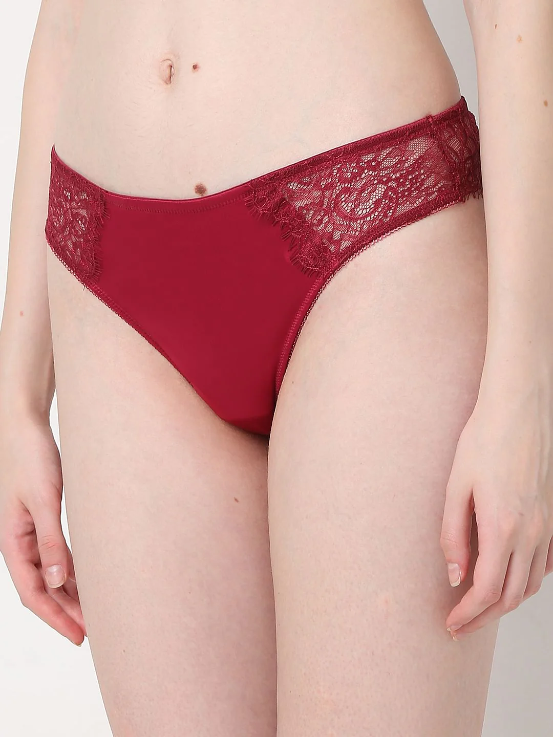 Intimates Dark Red Lace Mini Briefs - Image 8