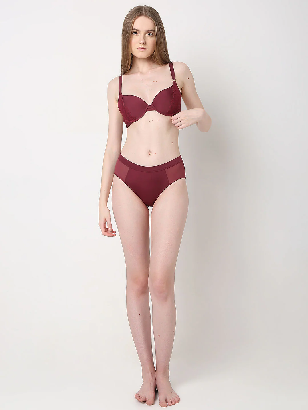 Intimates Maroon Underwired Padded T-Shirt Bra - Image 5