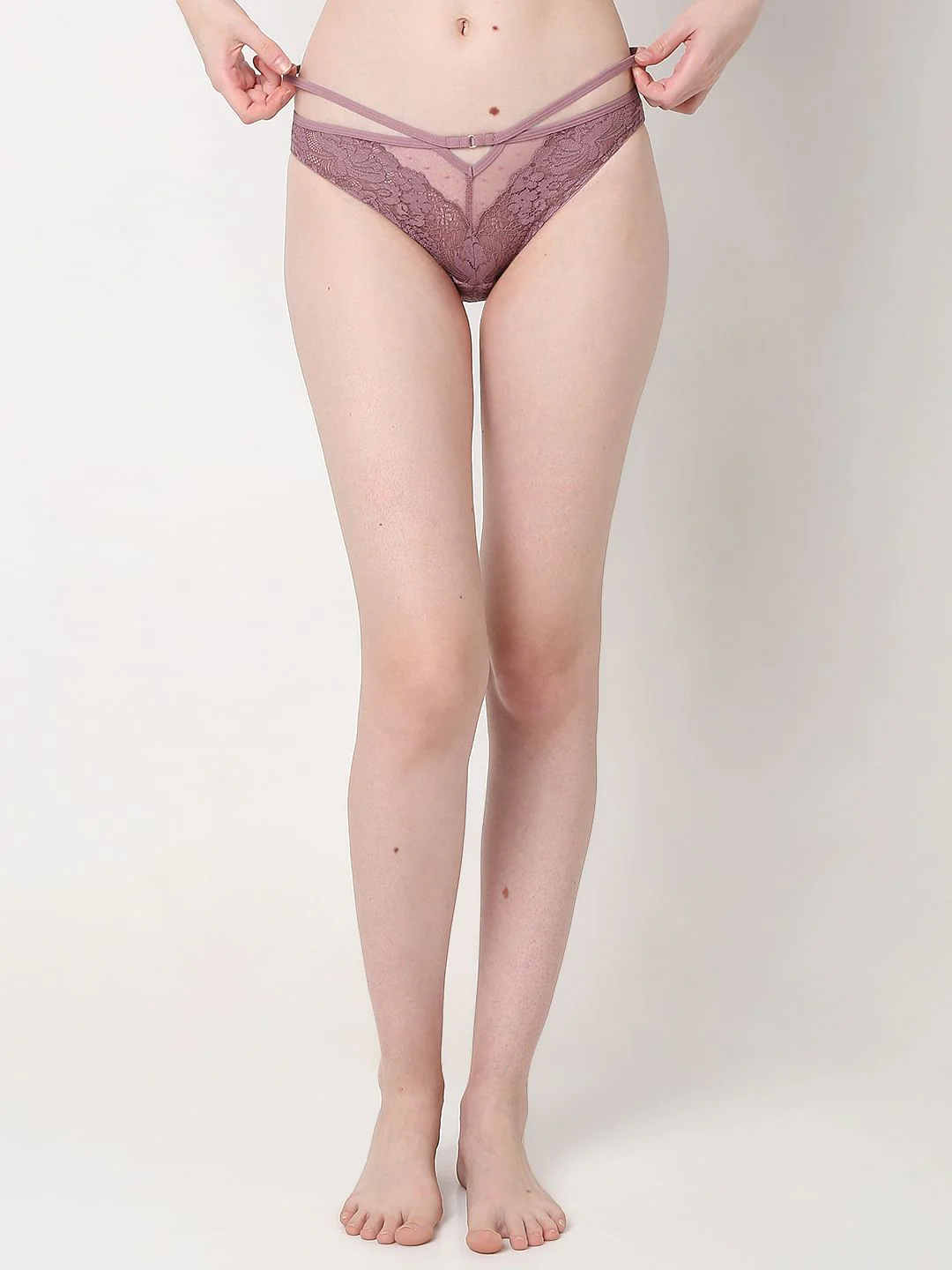 Intimates Mauve Lace Bikini Briefs - Image 2