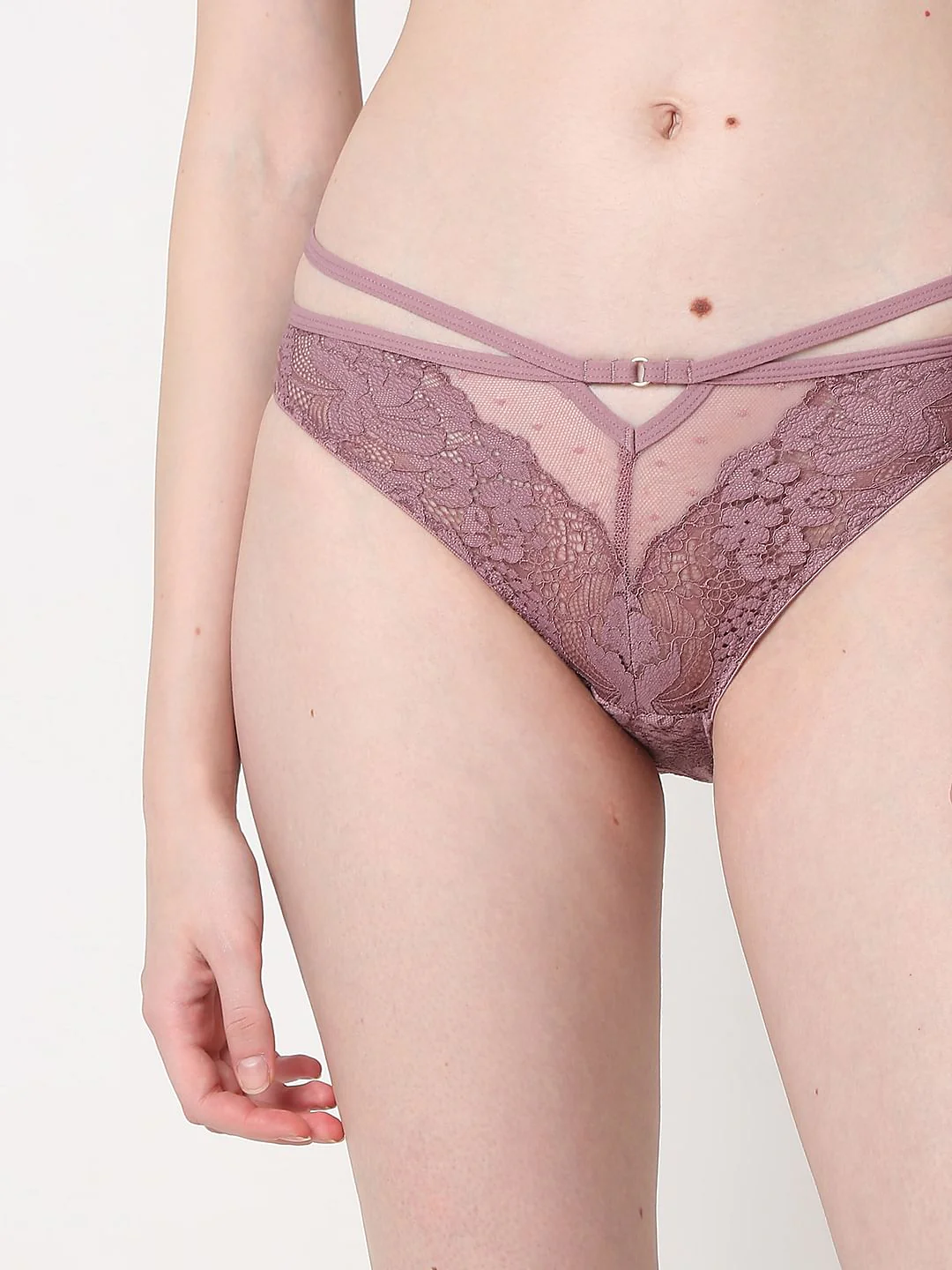 Intimates Mauve Lace Bikini Briefs - Image 5