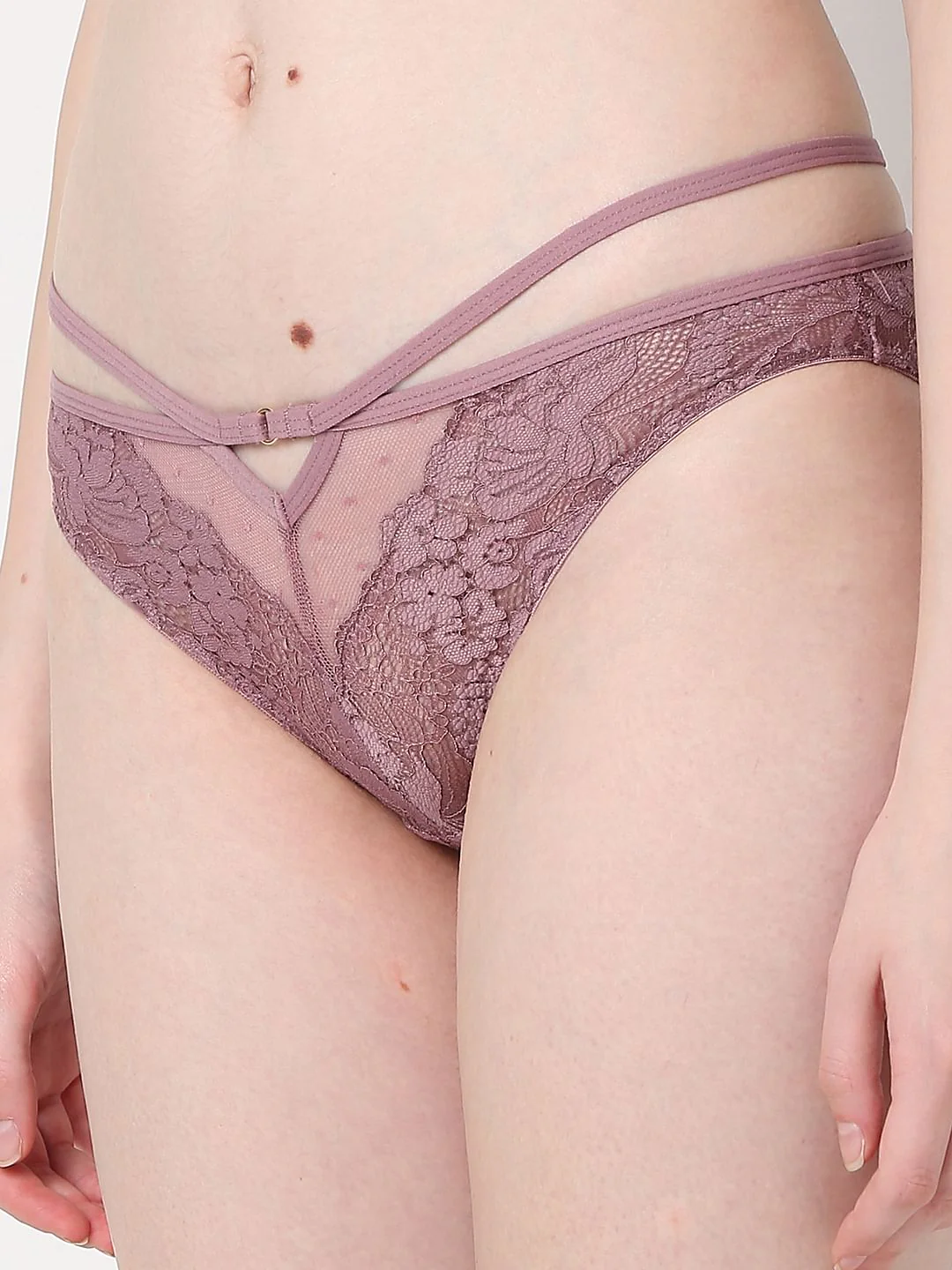 Intimates Mauve Lace Bikini Briefs - Image 8