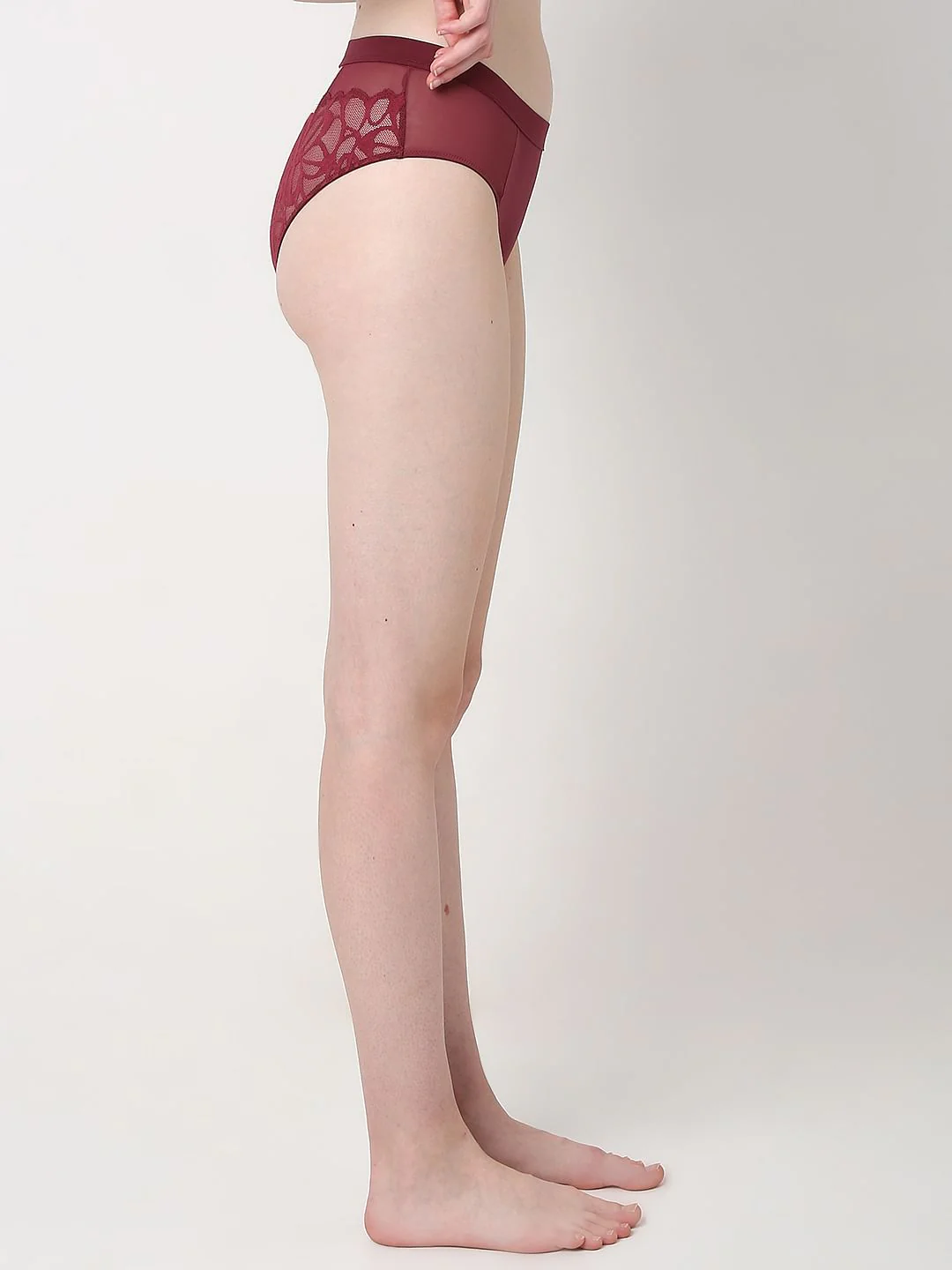 Intimates Maroon Hipster Briefs - Image 3