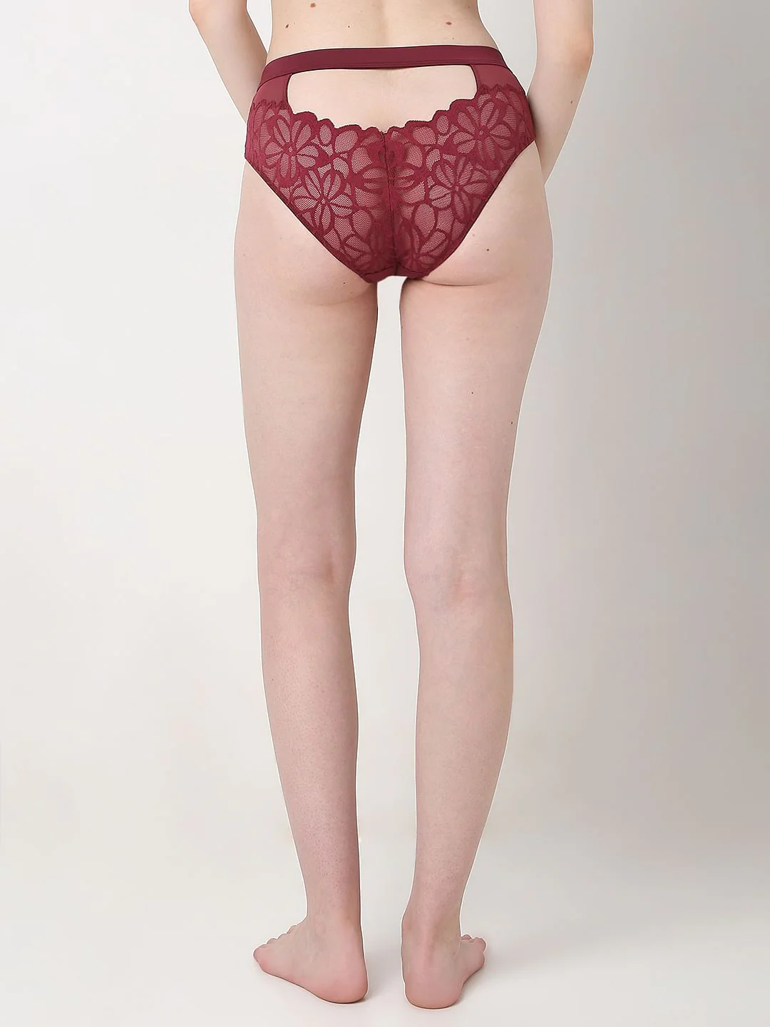 Intimates Maroon Hipster Briefs - Image 4