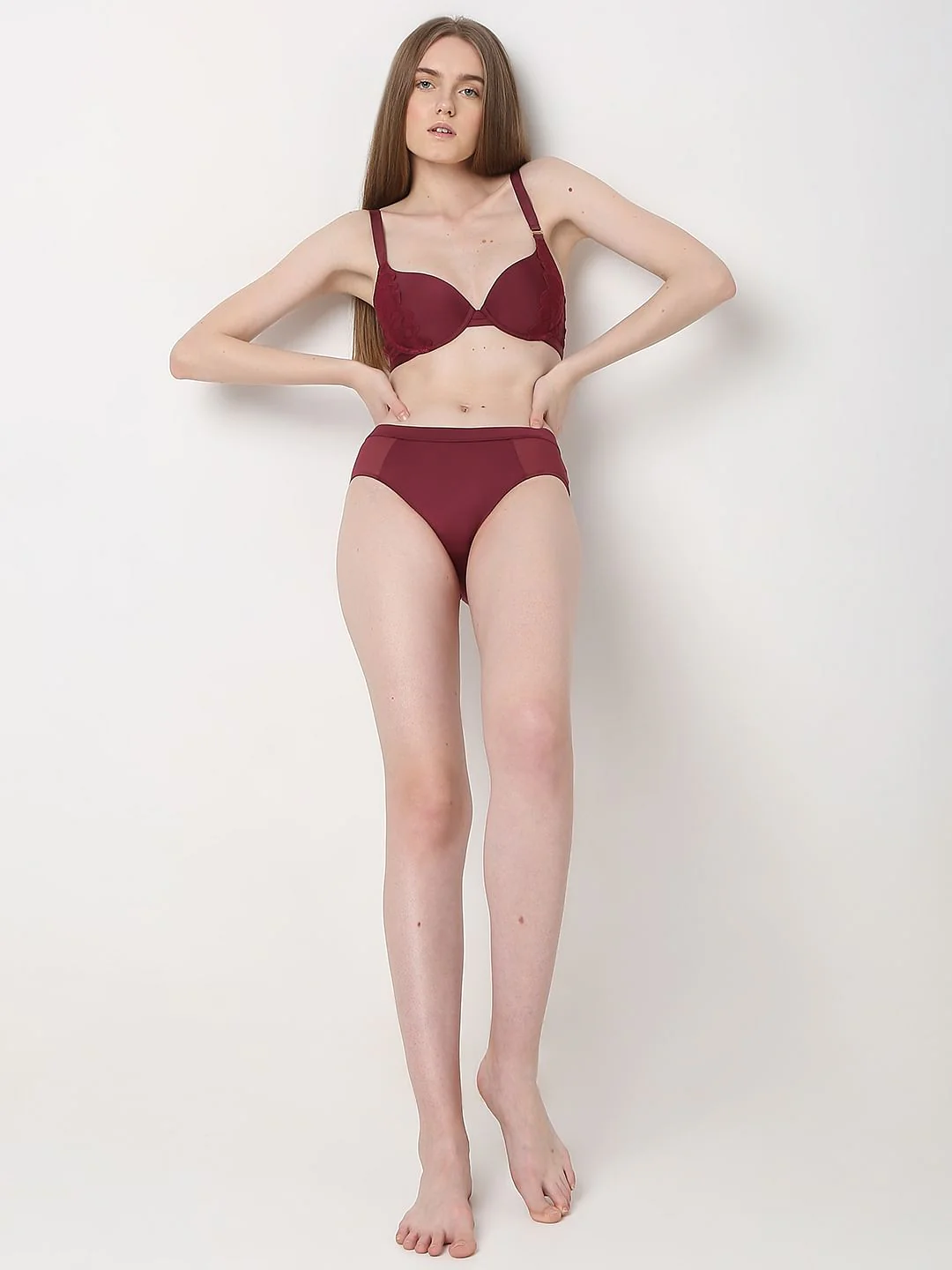 Intimates Maroon Hipster Briefs - Image 5