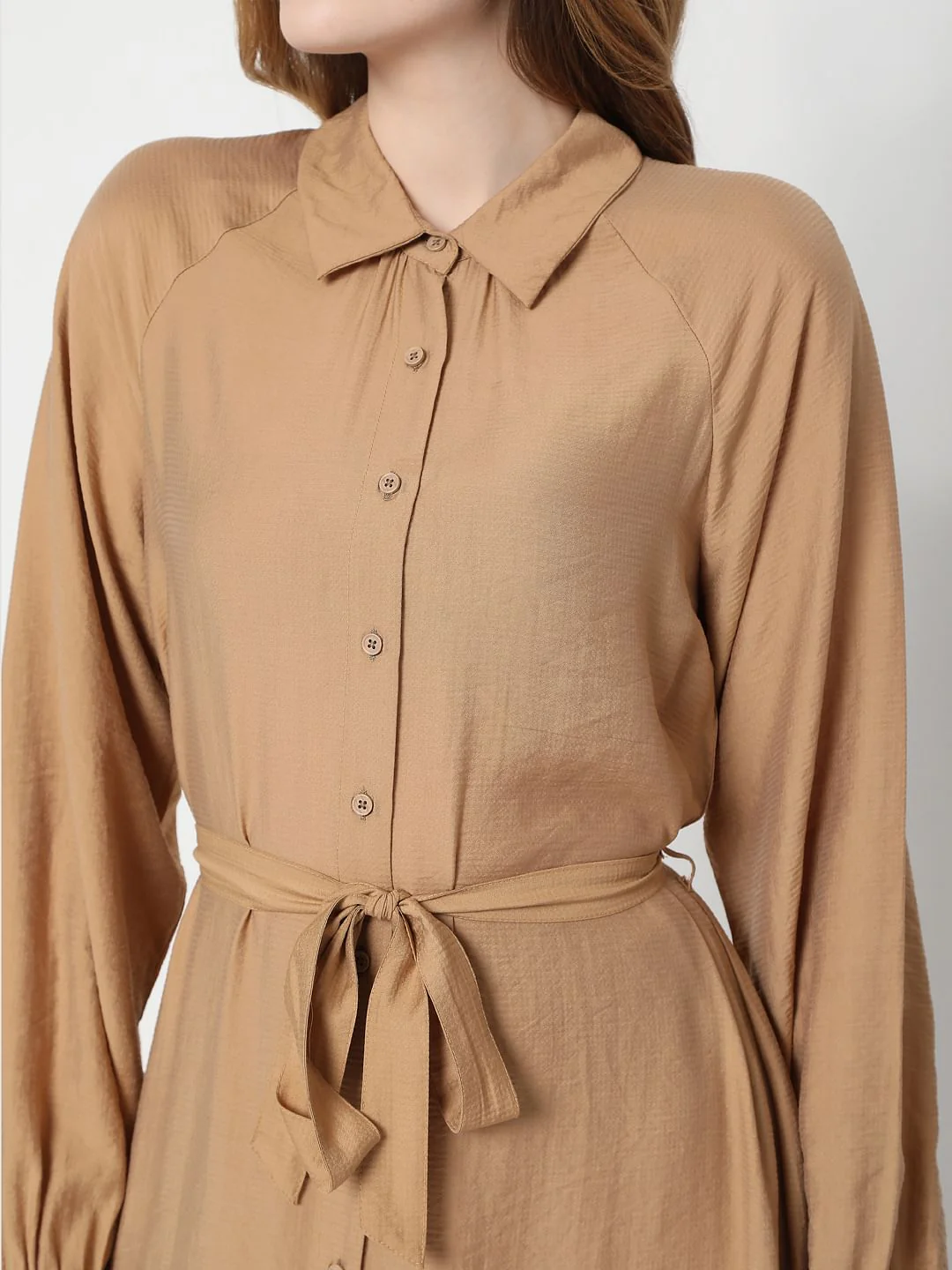 Beige Shirt Dress - Image 5