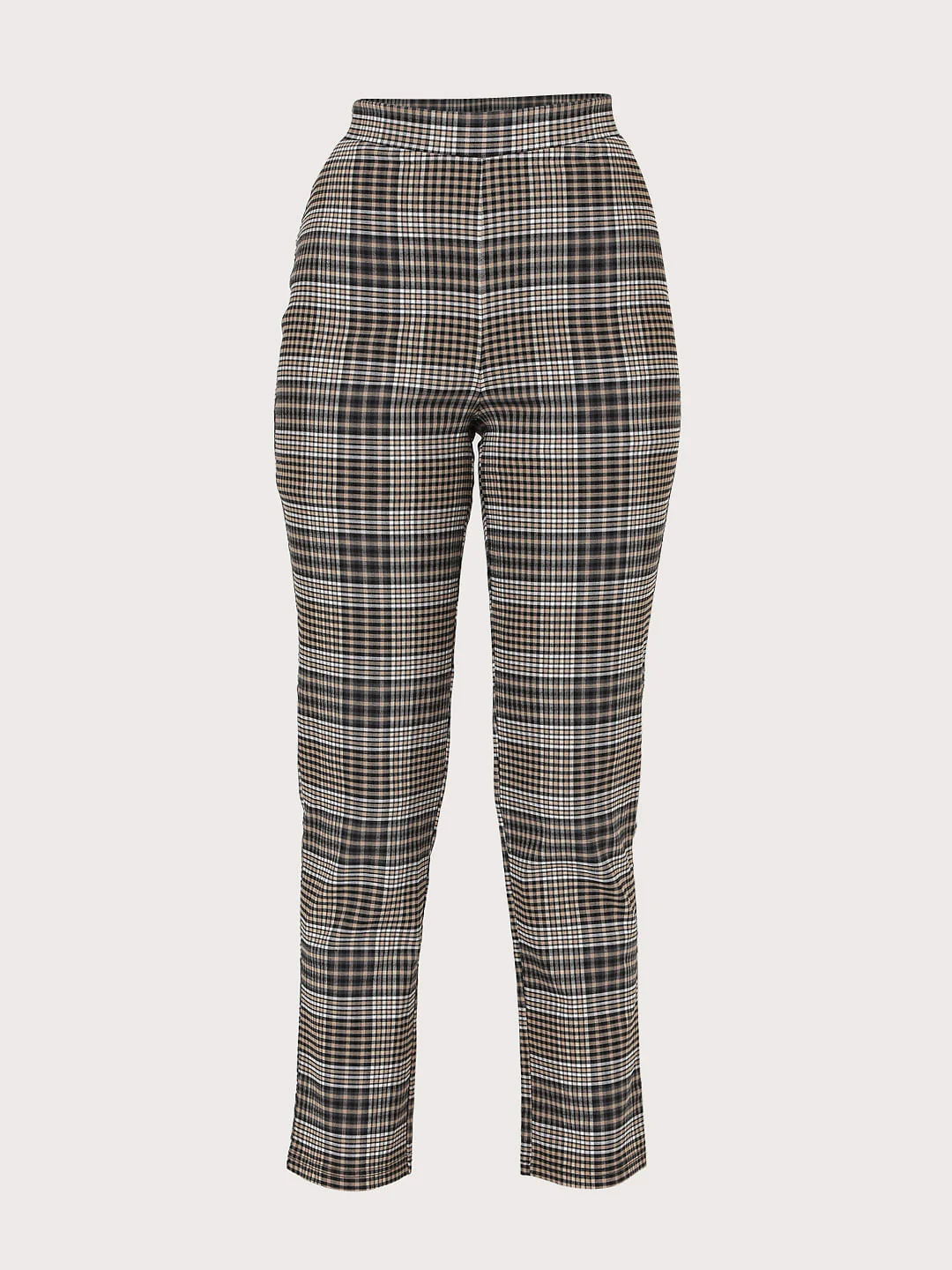 Brown High Rise Check Co-Ord Pants - Image 7
