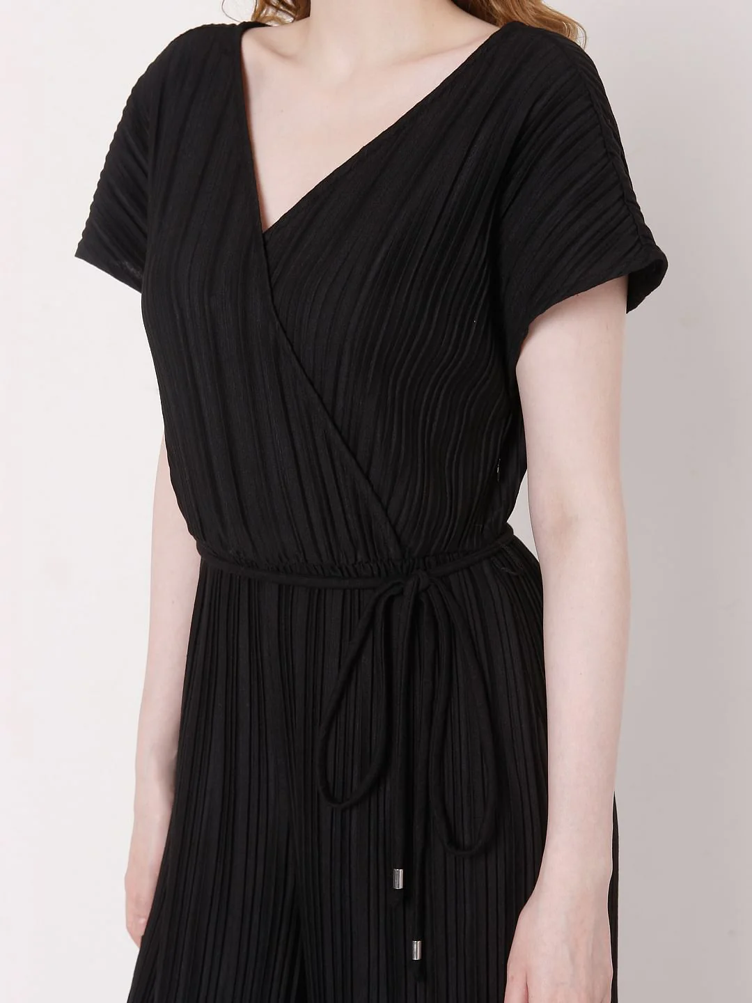 Black Overlap Jumpsuit - Image 5