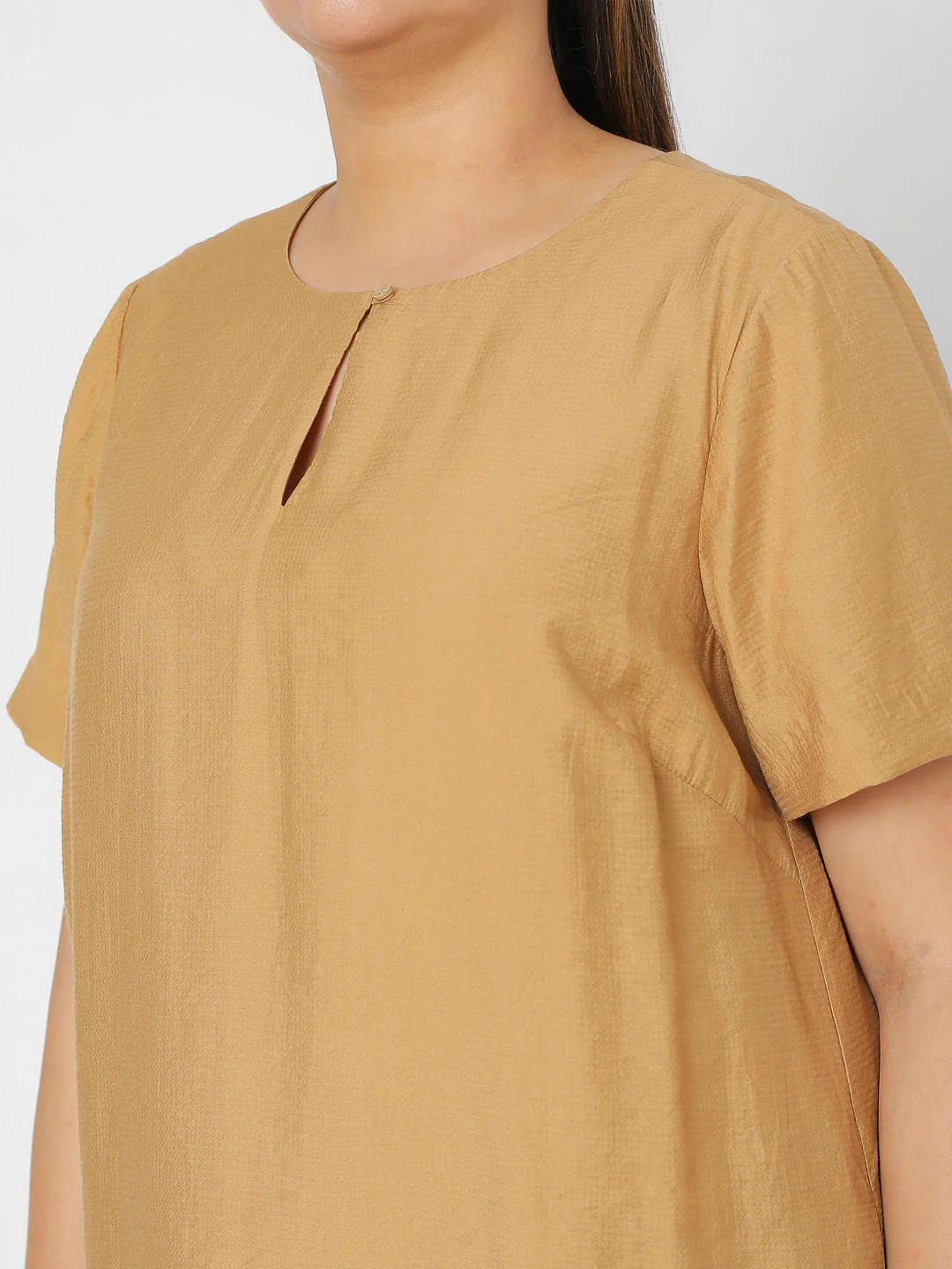 Curve Tan Brown Shift Dress - Image 6