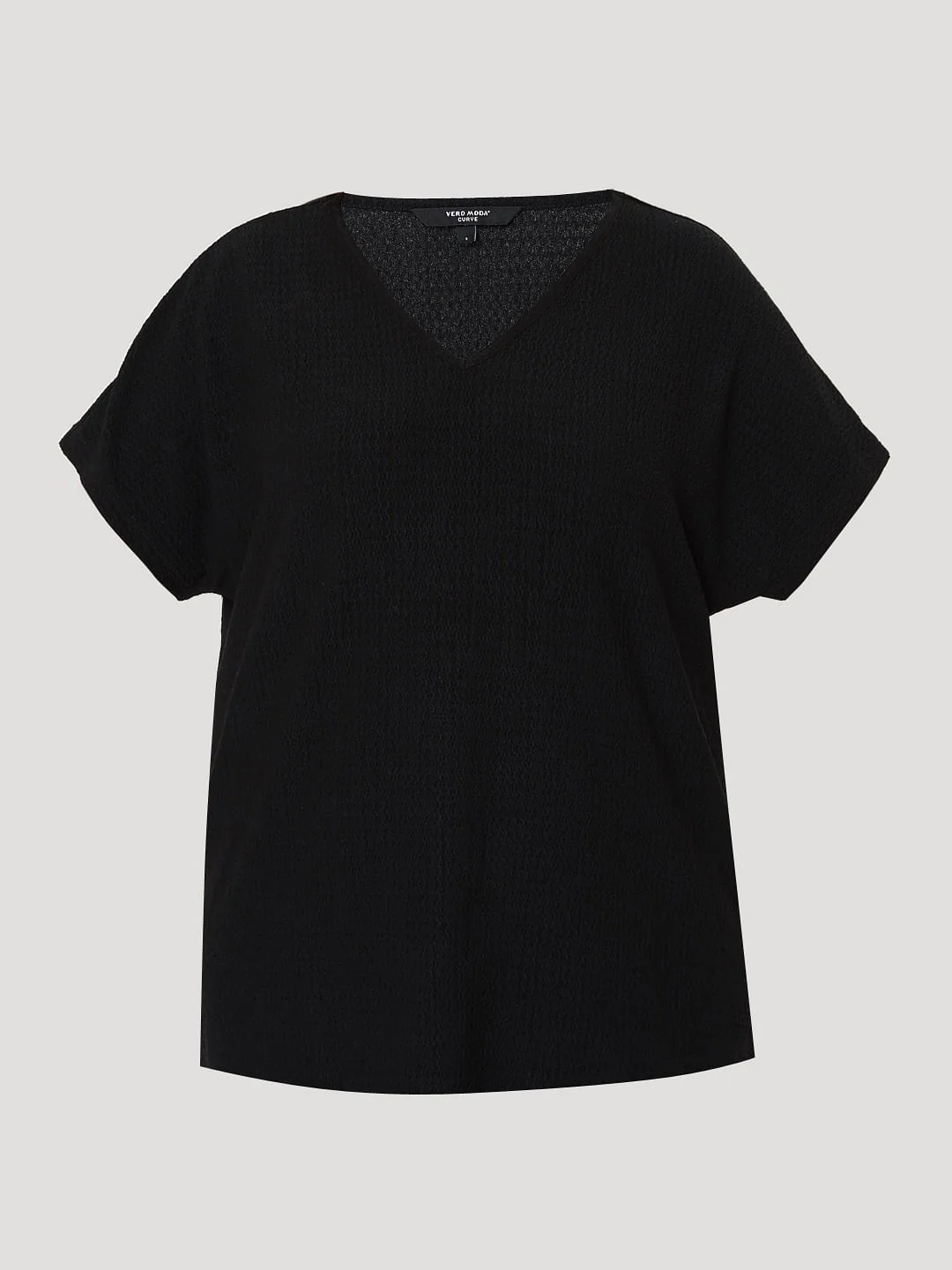 Curve Black V Neck Knit Top - Image 7