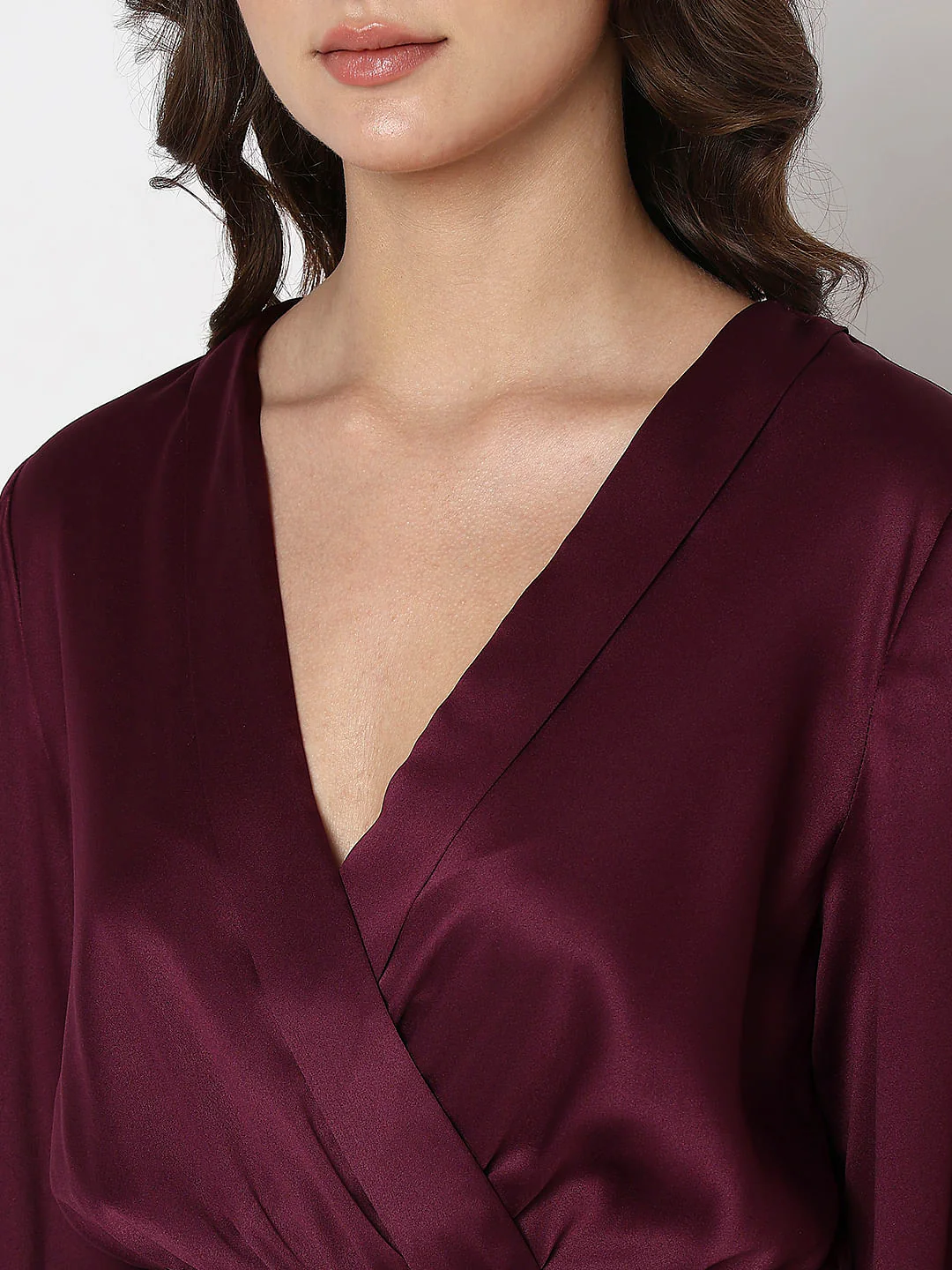 Maroon V-Neck Playsuit - Image 8