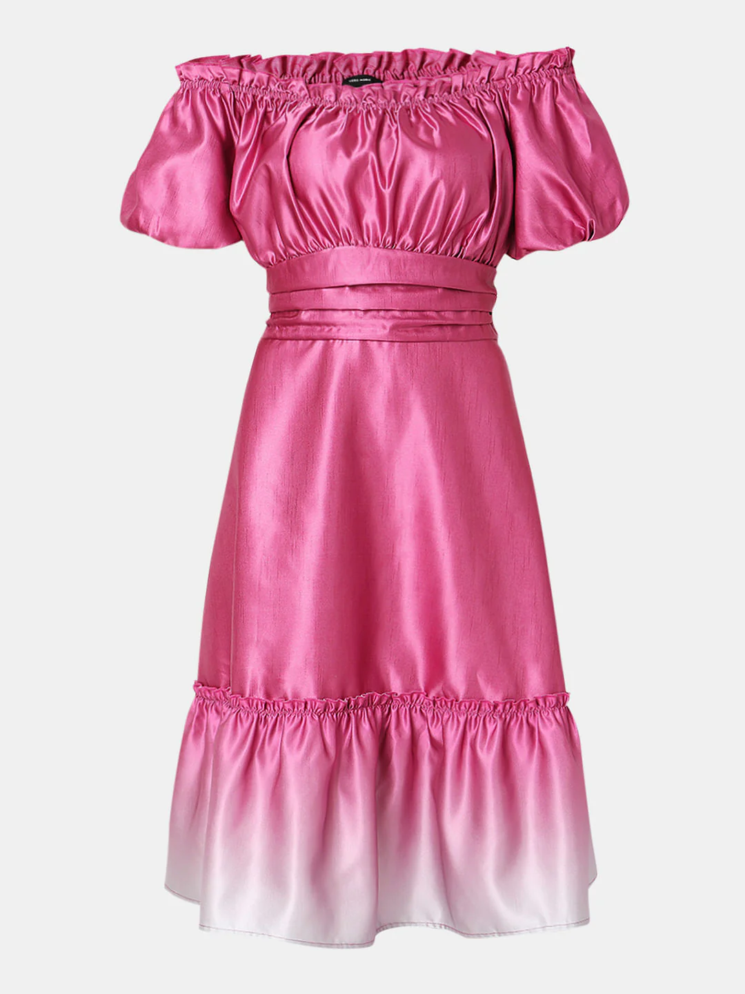 Ombre Pink Off-Shoulder Dress - Image 6
