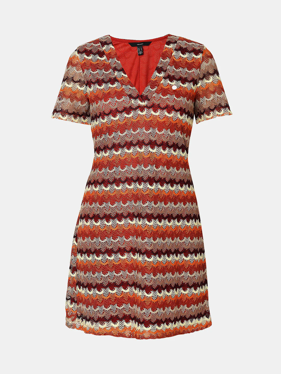 Multi-Coloured Printed Lace Dress - Image 7