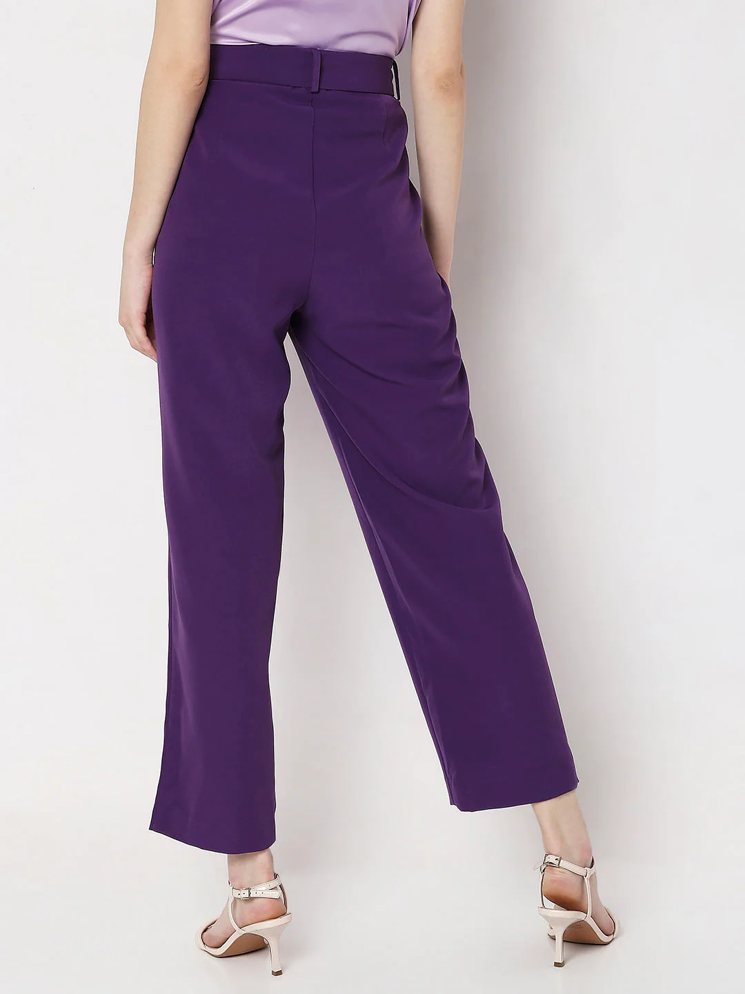 Purple High Rise Co-Ord Set Pants - Image 4