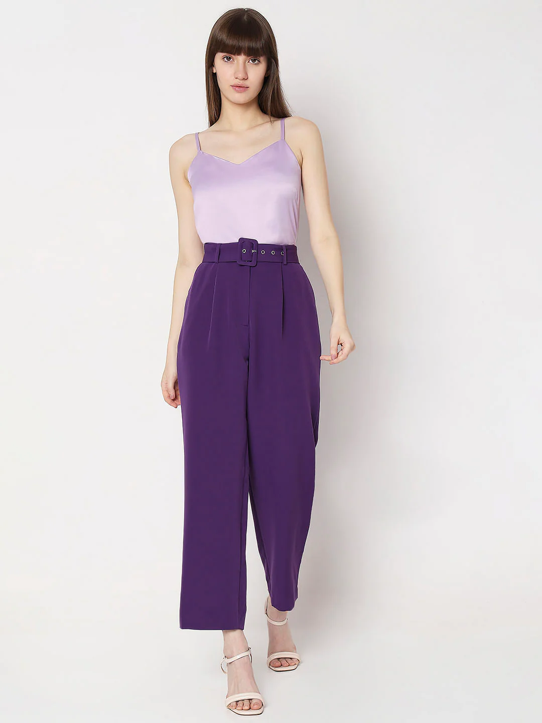 Purple High Rise Co-Ord Set Pants - Image 6