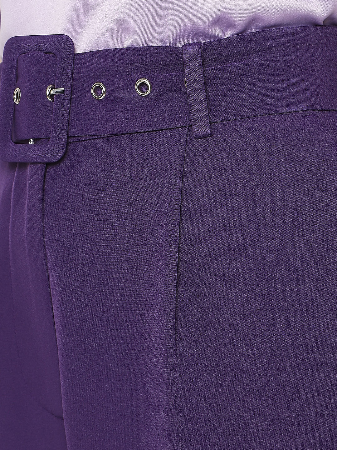 Purple High Rise Co-Ord Set Pants - Image 7