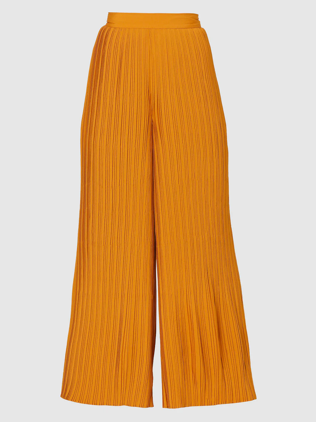 Orange High Rise Pleated Pants - Image 7