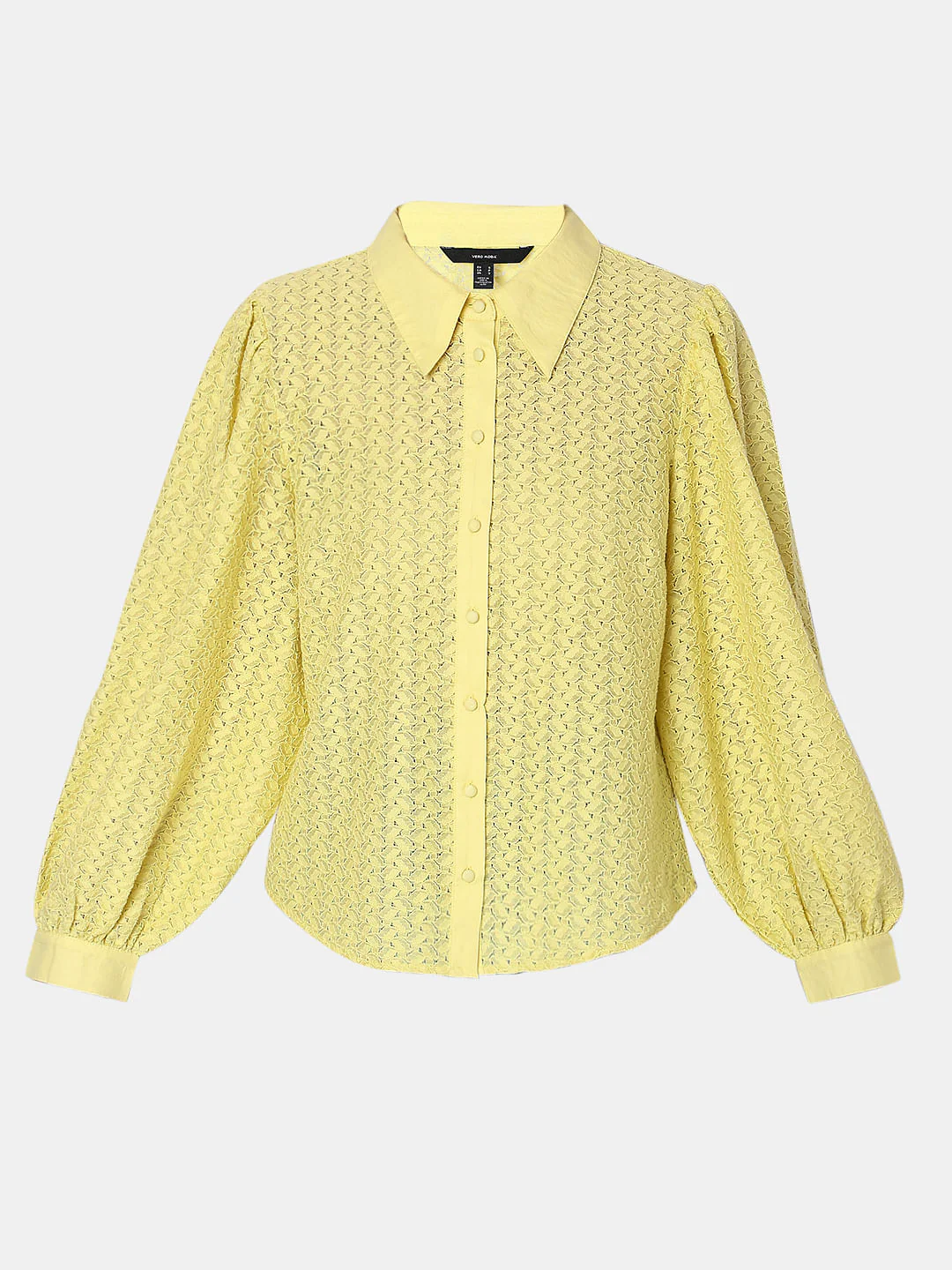 Yellow Lace Full Sleeves Shirt - Image 7