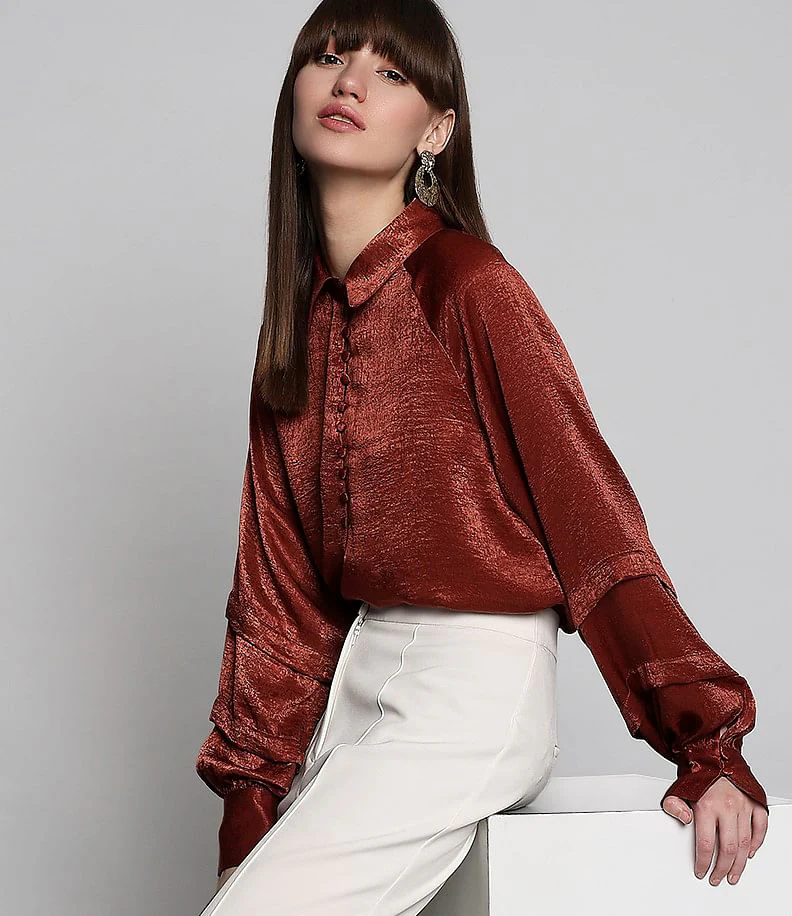 Copper Brown Full Sleeves Shirt