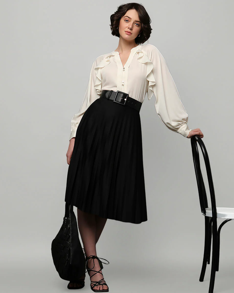 Off-White Ruffle Detail Shirt