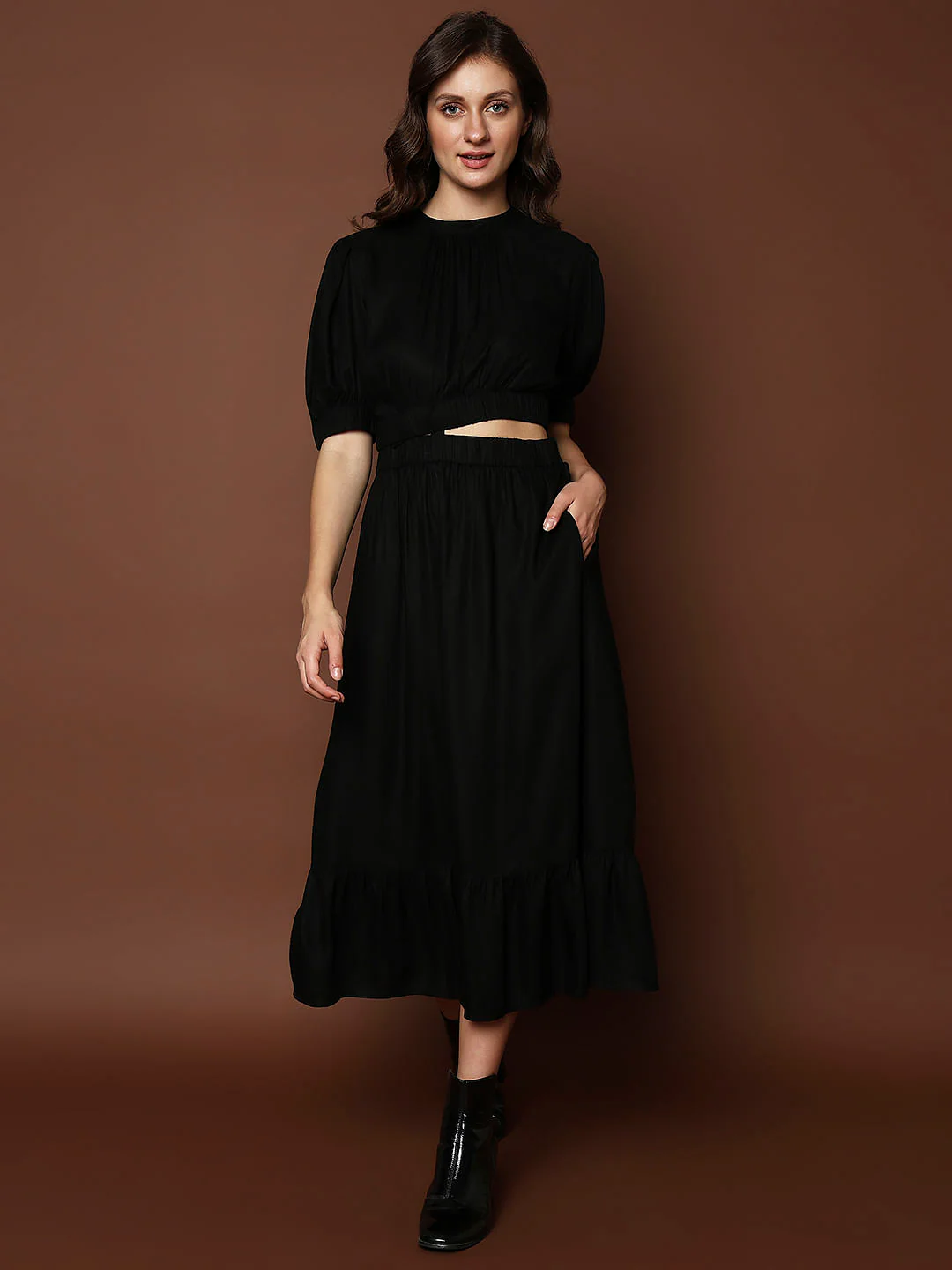 Black Multi-Style Midi Dress - Image 2