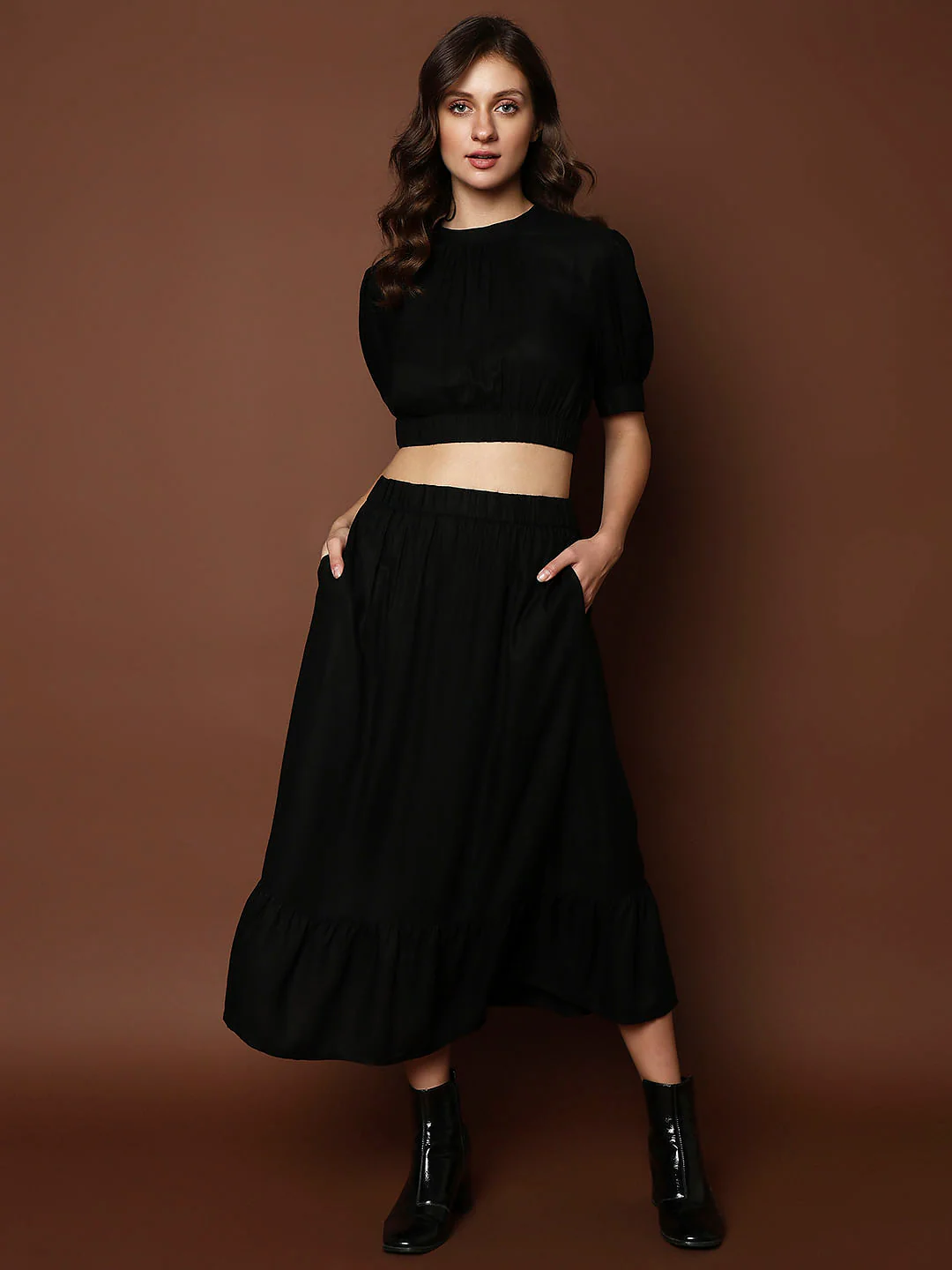 Black Multi-Style Midi Dress - Image 3