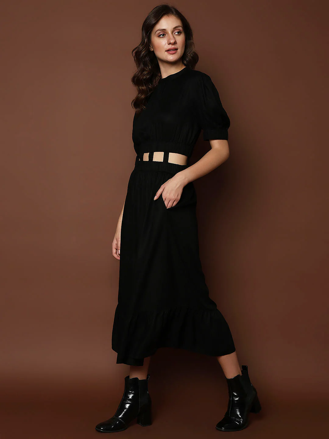 Black Multi-Style Midi Dress - Image 5