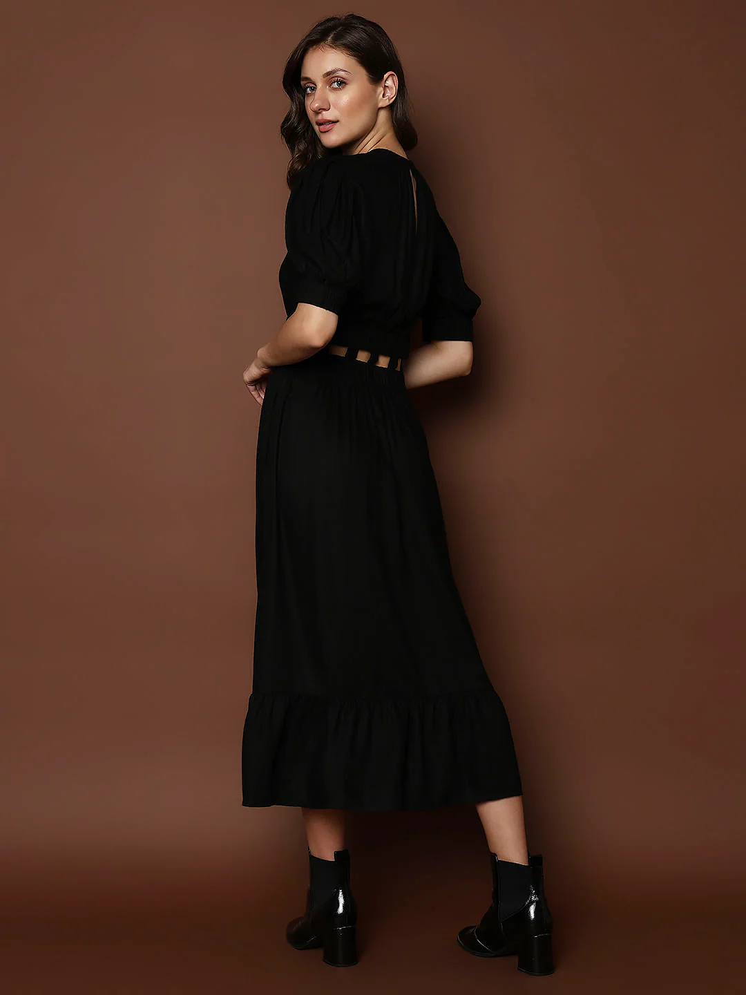 Black Multi-Style Midi Dress - Image 6