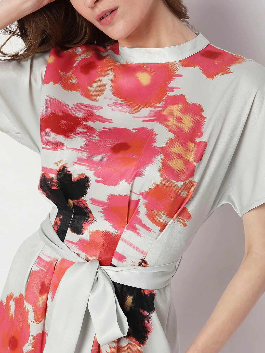 Off-White Floral Midi Dress - Image 5