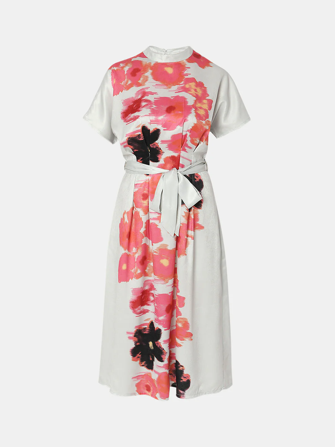 Off-White Floral Midi Dress - Image 6