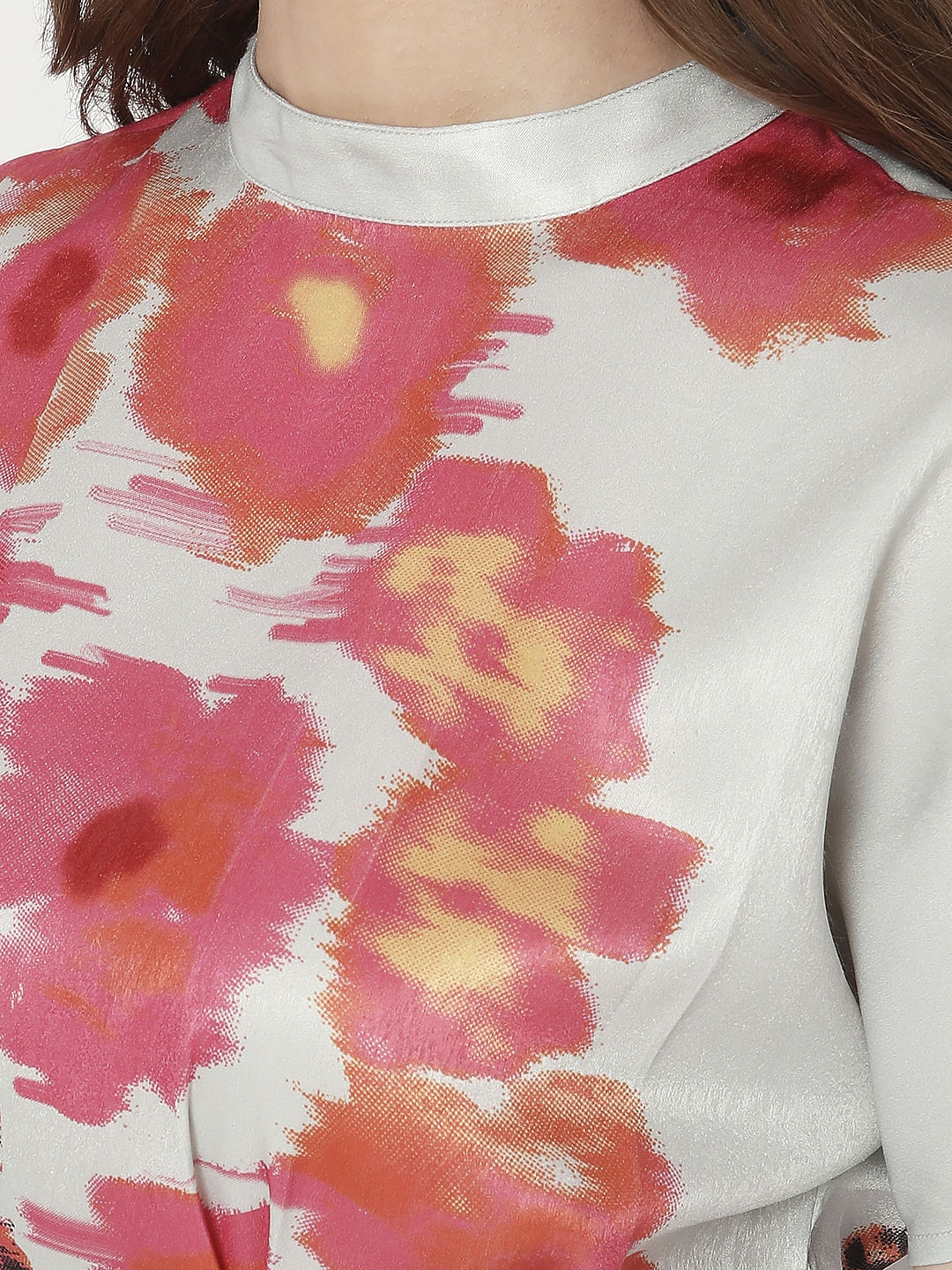 Off-White Floral Midi Dress - Image 7