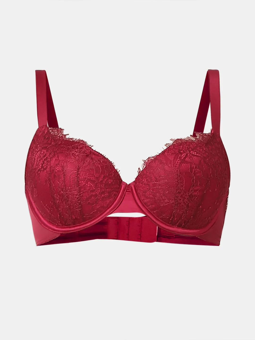 Intimates Red Lace Underwired Padded T-Shirt Bra - Image 7