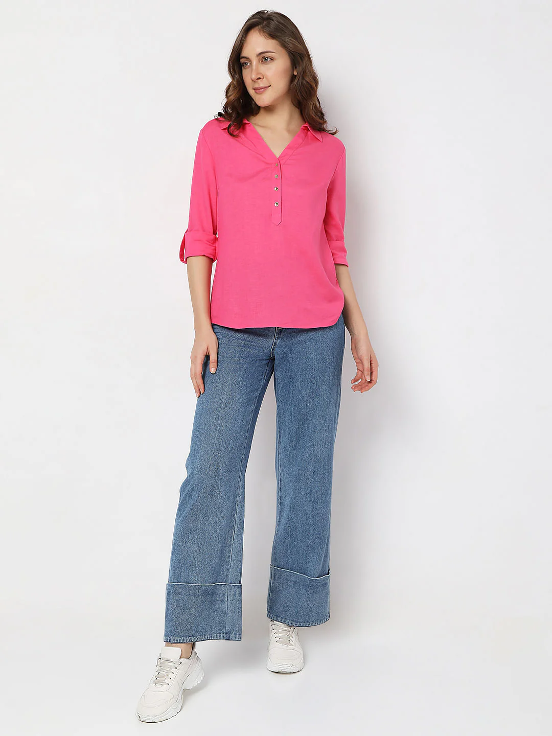 Pink Asymmetric Shirt - Image 5