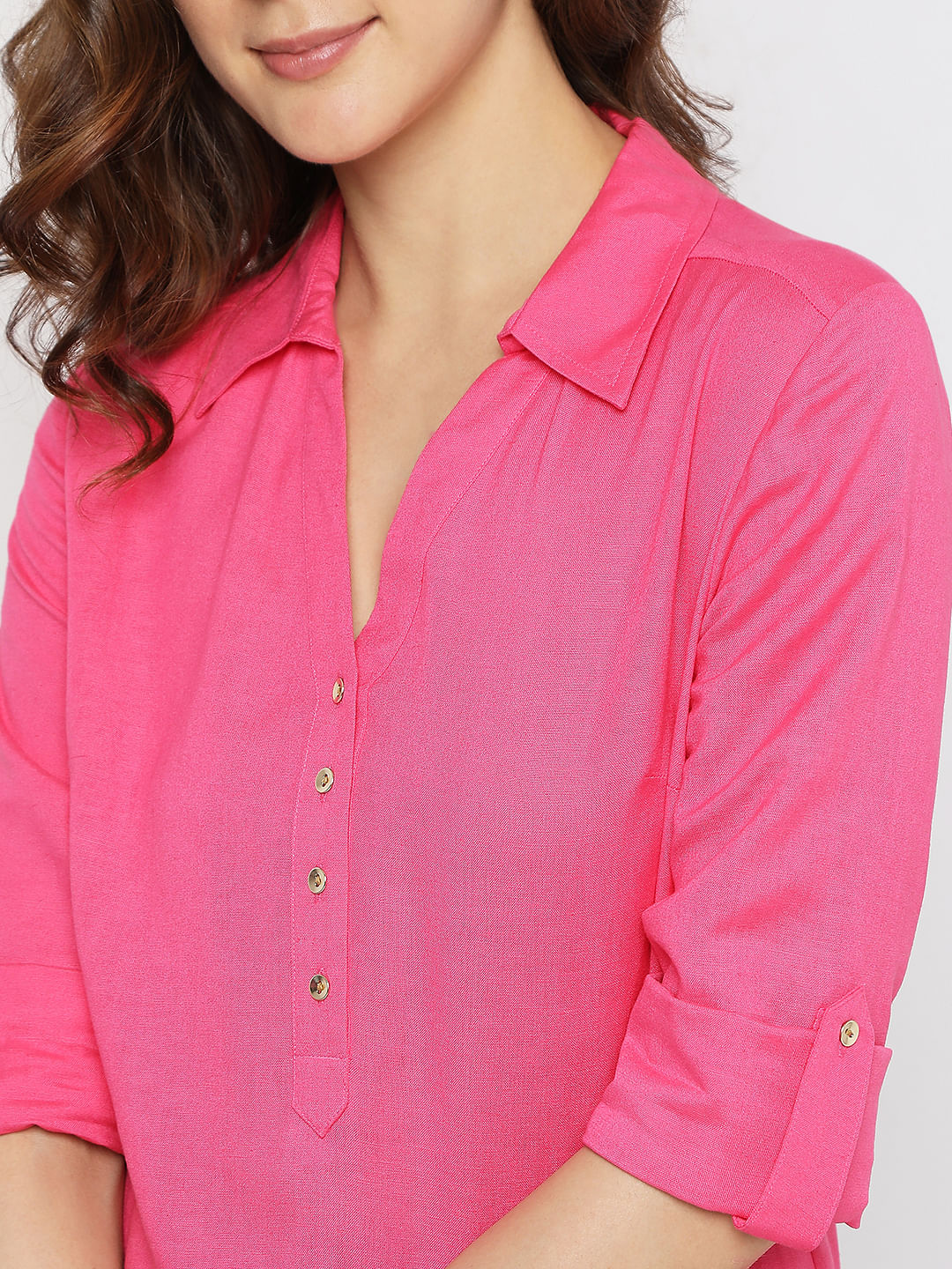 Pink Asymmetric Shirt - Image 6