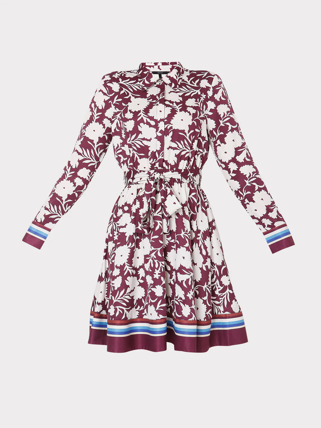 Red Floral Shirt Dress - Image 7