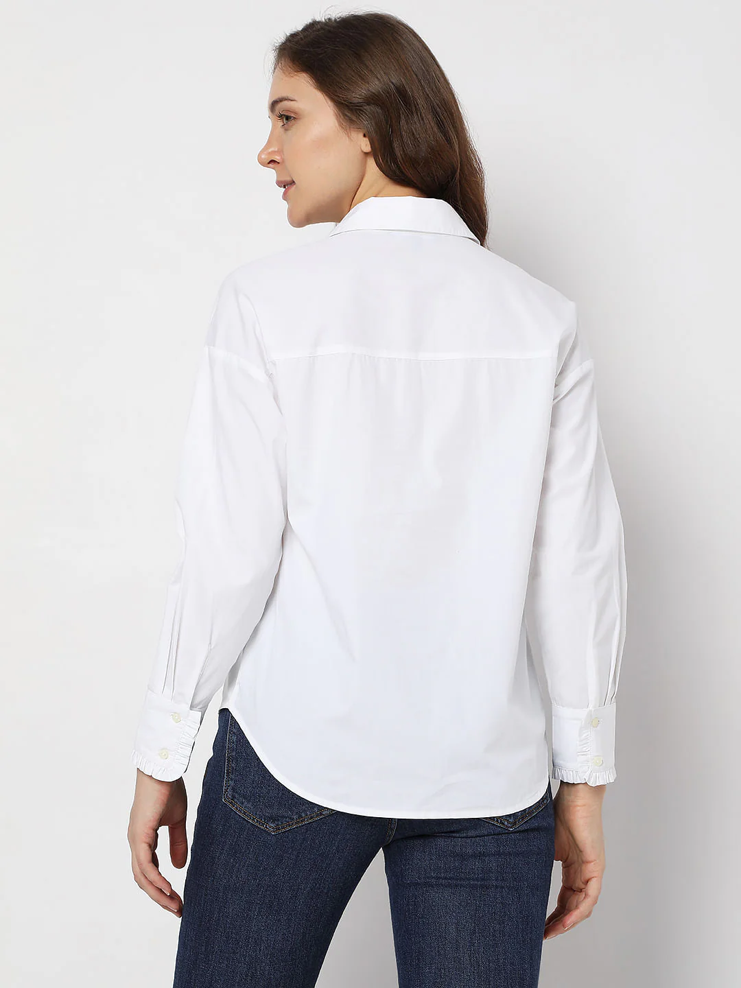 White Embellished Collar Shirt - Image 4