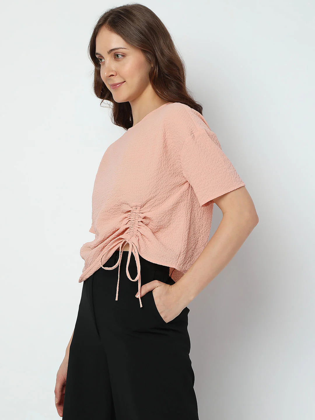 Peach Textured Top - Image 3